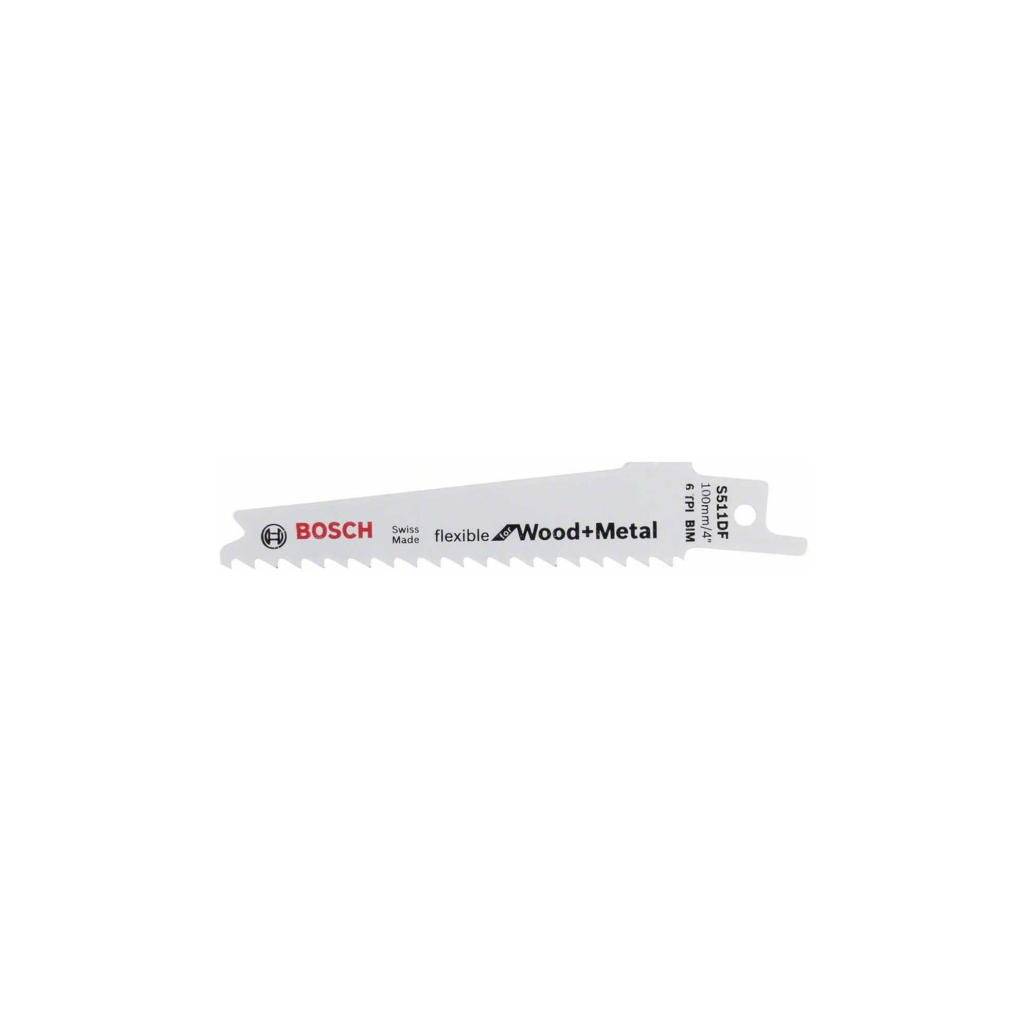 Bosch Professional Säbelsägeblatt Bosch Säbelsägeblatt S 511 DF, Flexible for Wood and Metal 5 Stk