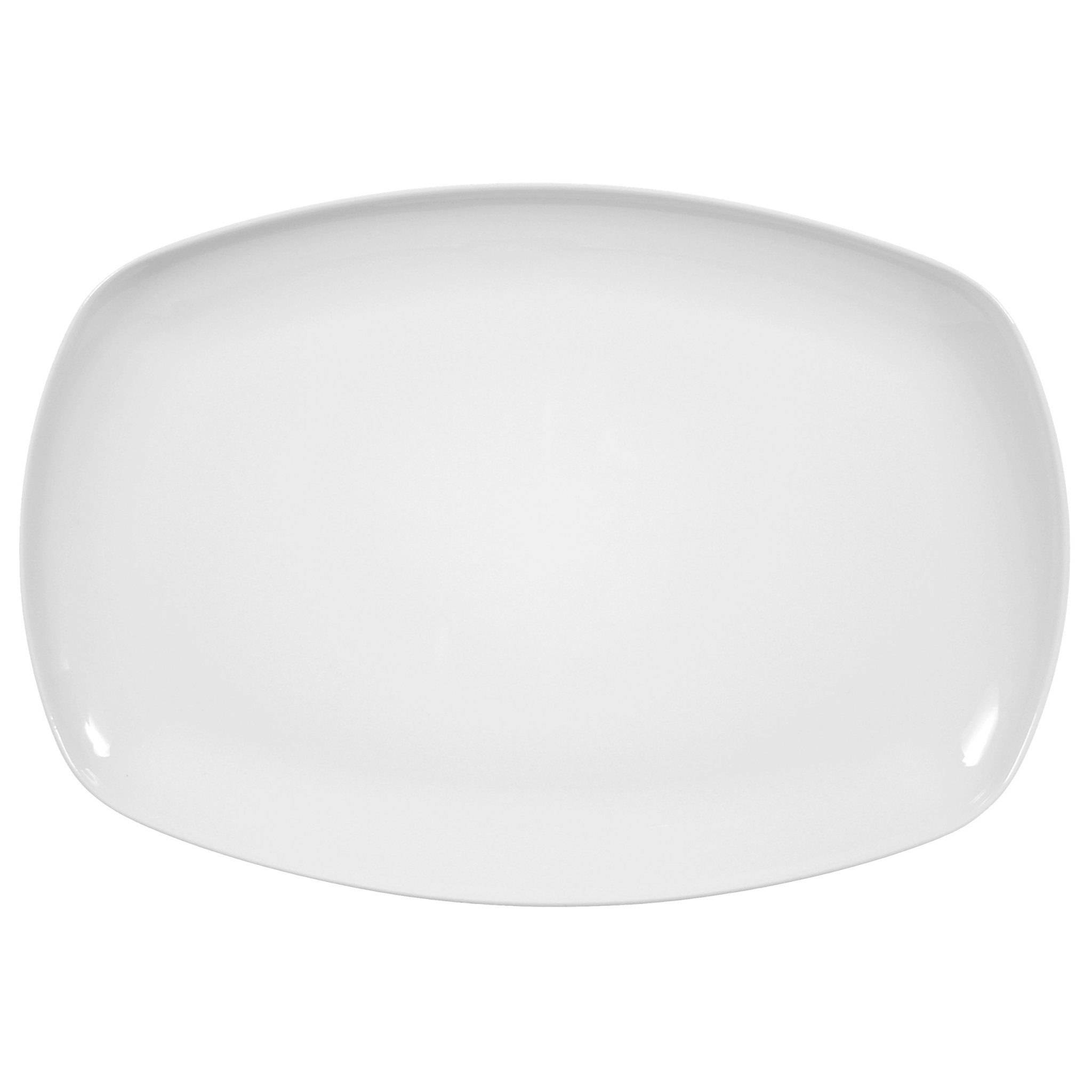 Seltmann Weiden Servierplatte Servierplatte eckig 35 x 24 cm, Porzellan, (Einzelartikel), Porzellan, spülmaschinenfest, mikrowellengeeignet, Made in Germany
