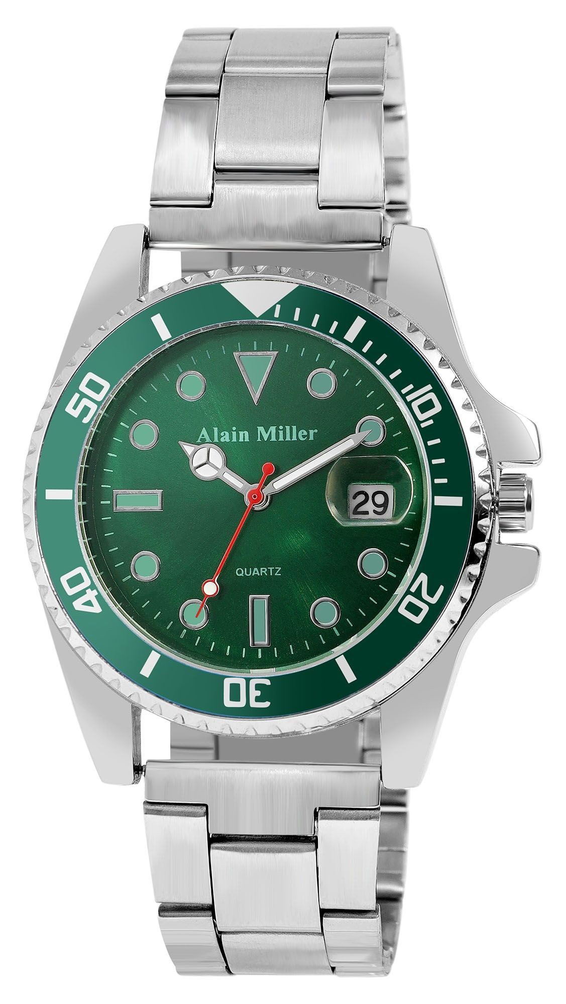 Alain Miller Quarzuhr 2800108 mit Edelstahlarmband, Datumsanzeige, sportlic günstig online kaufen