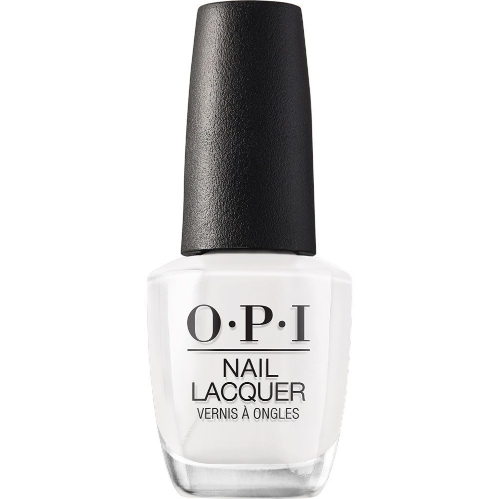 OPI Nagellack Nail Lacquer Apline Snow™, schnelltrocknend, glänzend, glattes Finish, wischfest, hohe Deckkraft