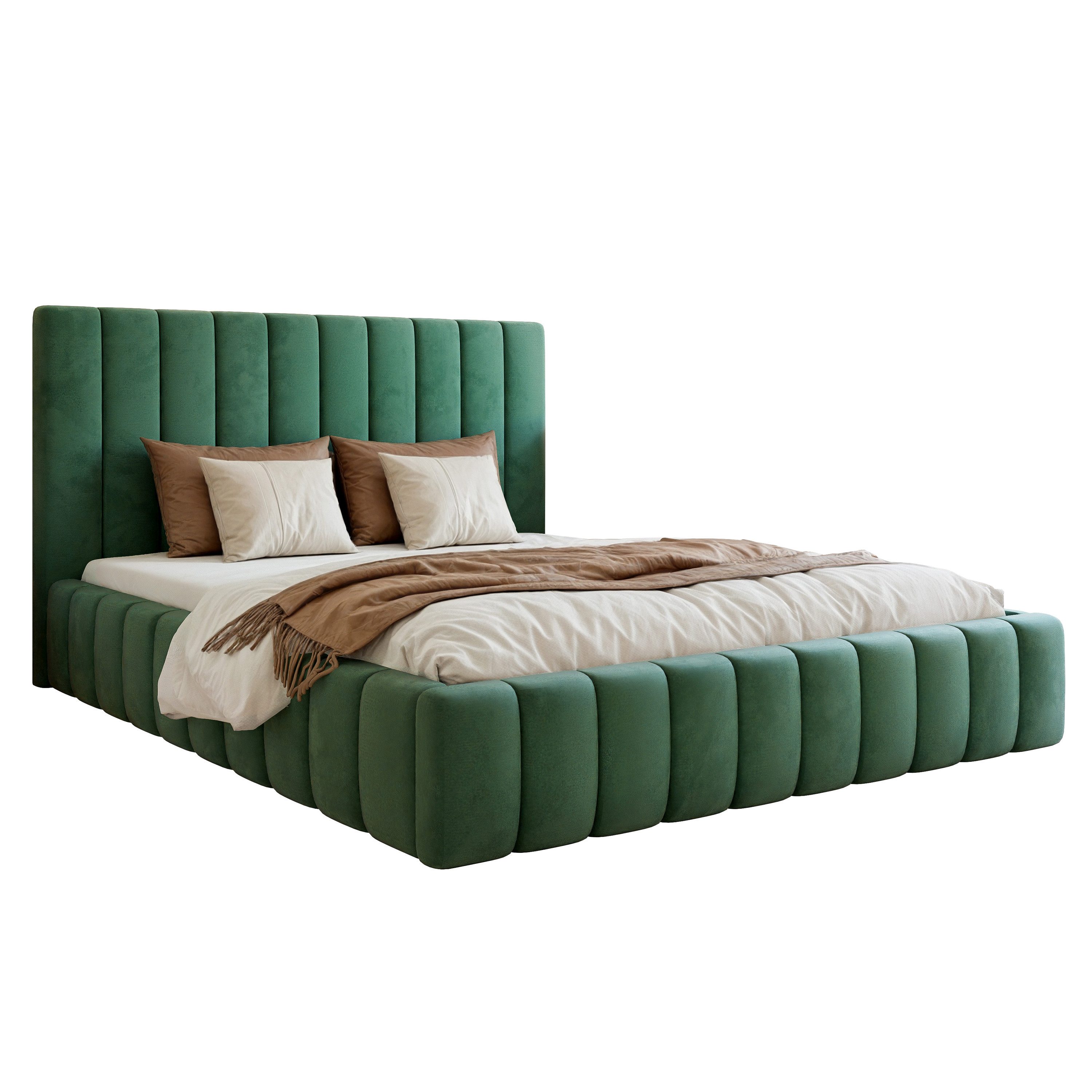 Goldstoff Polsterbett Luxuriöses Schlafzimmerbett mit elegantem günstig online kaufen