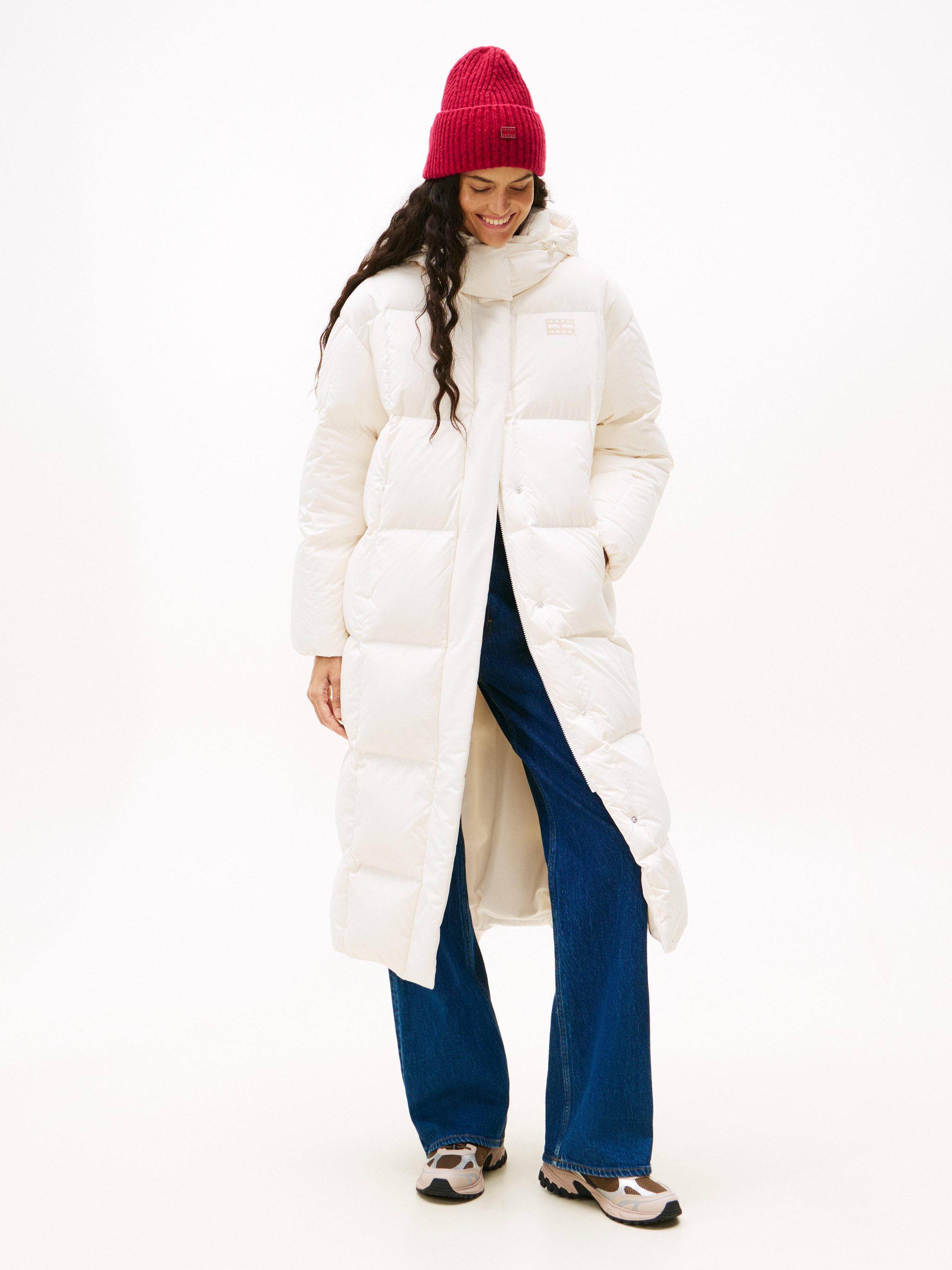 Tommy Jeans Steppmantel TJW ALASKA GRID DWN MXI COAT EXT günstig online kaufen