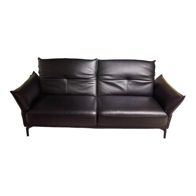 Musterring 2-Sitzer Sofa 9300 Bezug Leder MN Montana Black Fuß P695 Metall günstig online kaufen