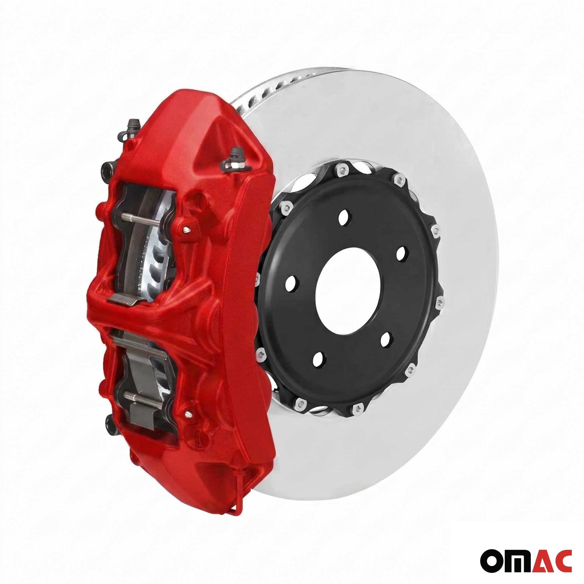 OMAC Sprühfarbe Bremssattellack Texas Rot Matt Auto Lack Set Hitzebeständig, Hitzbeständig, Starke Haftung, Einfache DIY-Anwendung – Bild 2 von 5