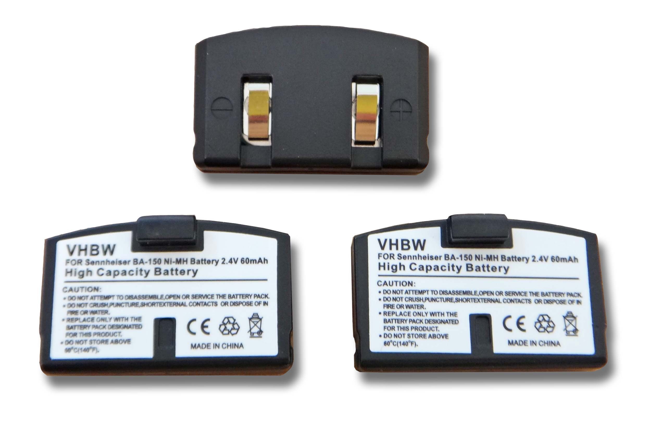 vhbw Akku Ersatz für Sennheiser BA150, BA151 für Kopfhörer (60mAh, 2,4V, NiMH) 60 mAh online ...