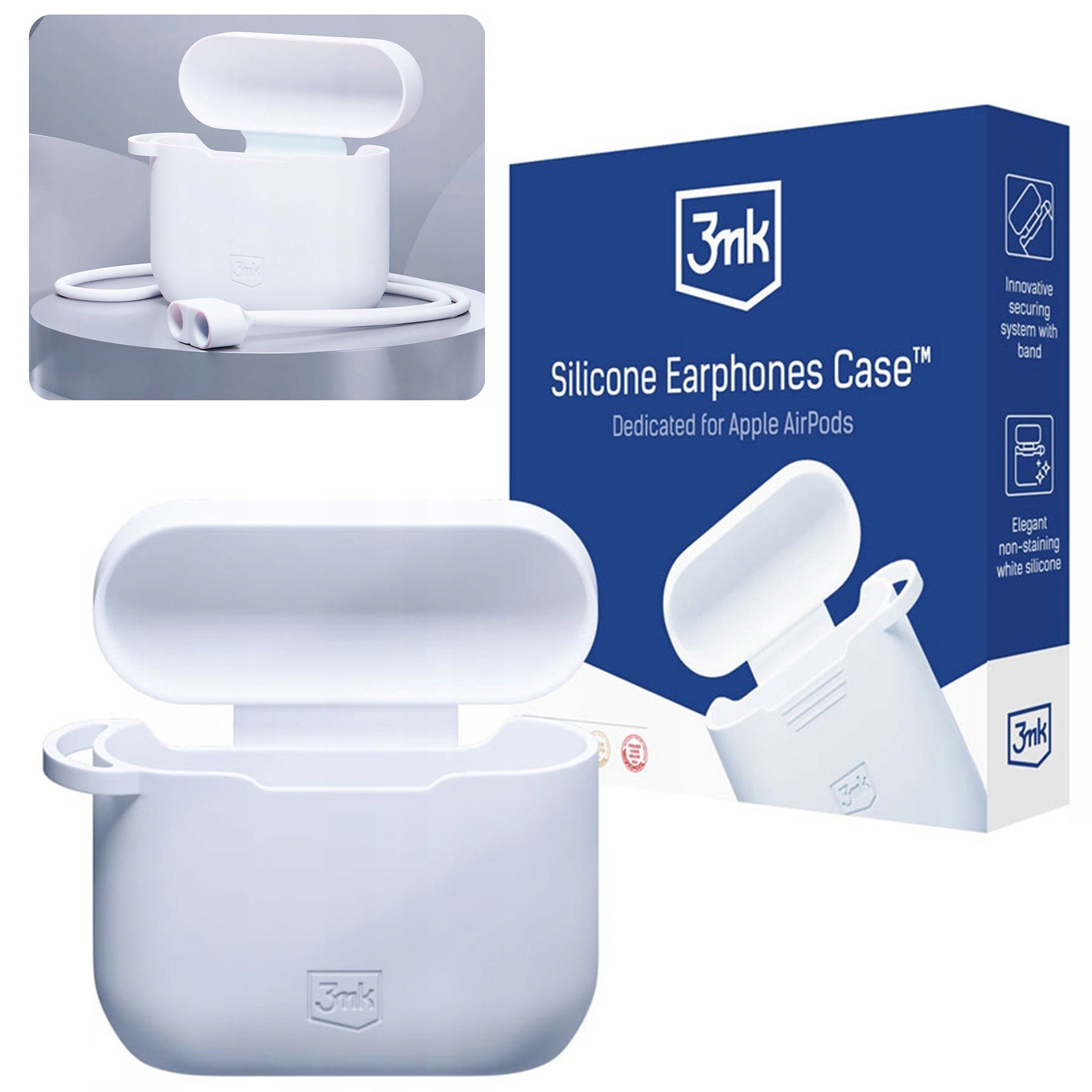 3MK 3mk Silicone Earphones Hülle für AirPods-Kopfhörer der 3. Generation Ladestation