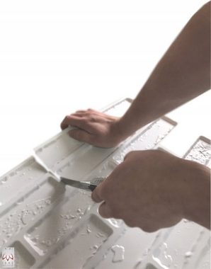IKHEMalarka 3D Wandpaneel 3D PVC Paneele Wandpaneele Wandverkleidung Decke Deckenpaneele PVC-Verkleidung Wandtatto Fliesen Stein Optik 4,7qm = 10 Stück, BxL: 50,00x98,00 cm, 0,48 qm