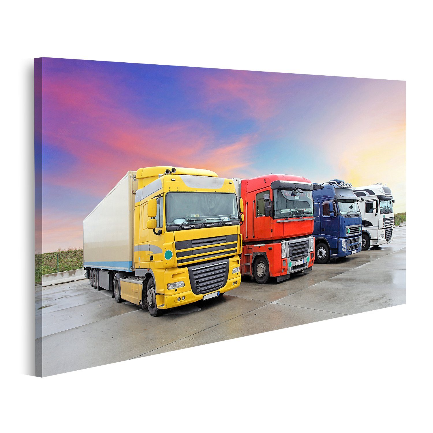 islandburner Leinwandbild Bild auf Leinwand Lkw Transport Wandbild Leinwand günstig online kaufen