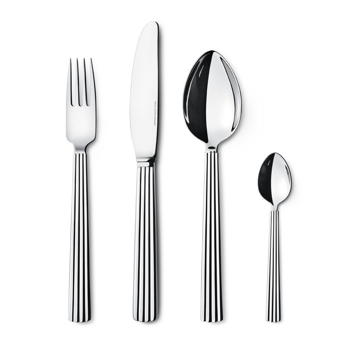 Georg Jensen Besteck-Set Bernadotte (4-tlg), 4 Personen, 18/8 Edelstahl