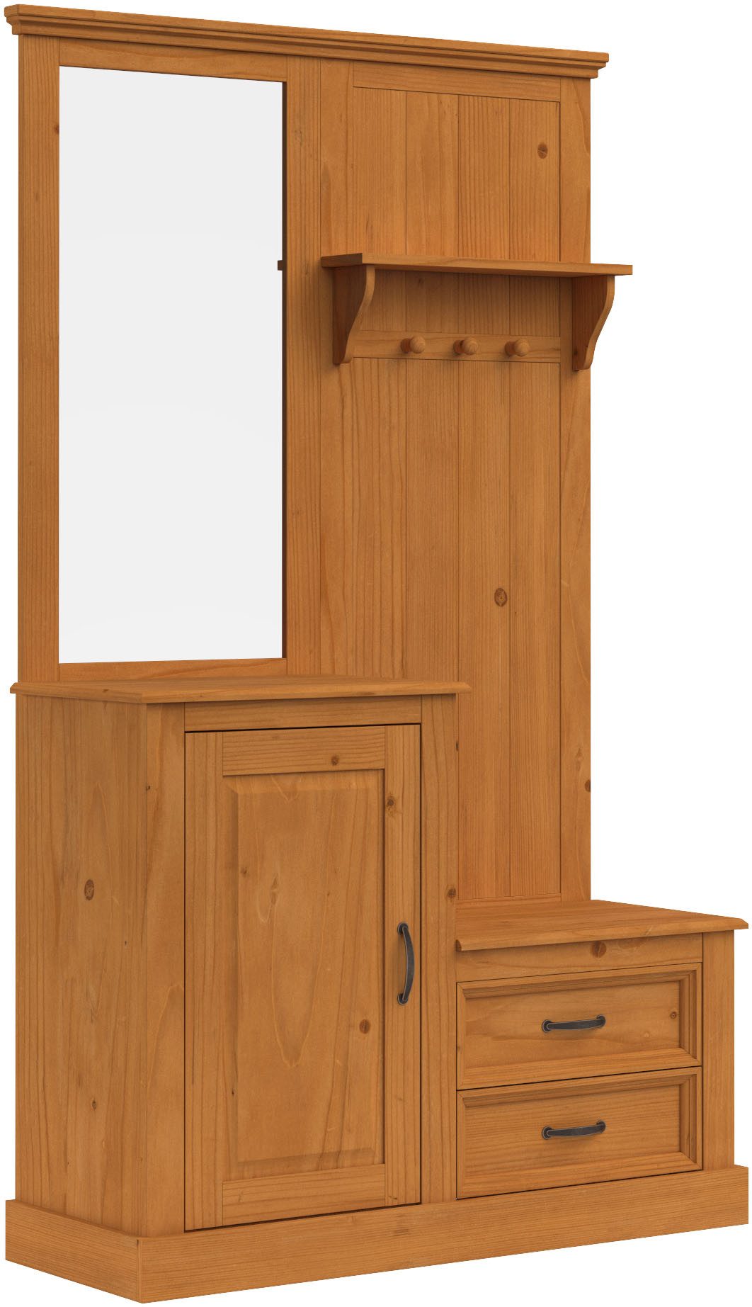 Home affaire Garderobenschrank "Selma", Kompaktgarderobe, mit Spiegel, Hake günstig online kaufen