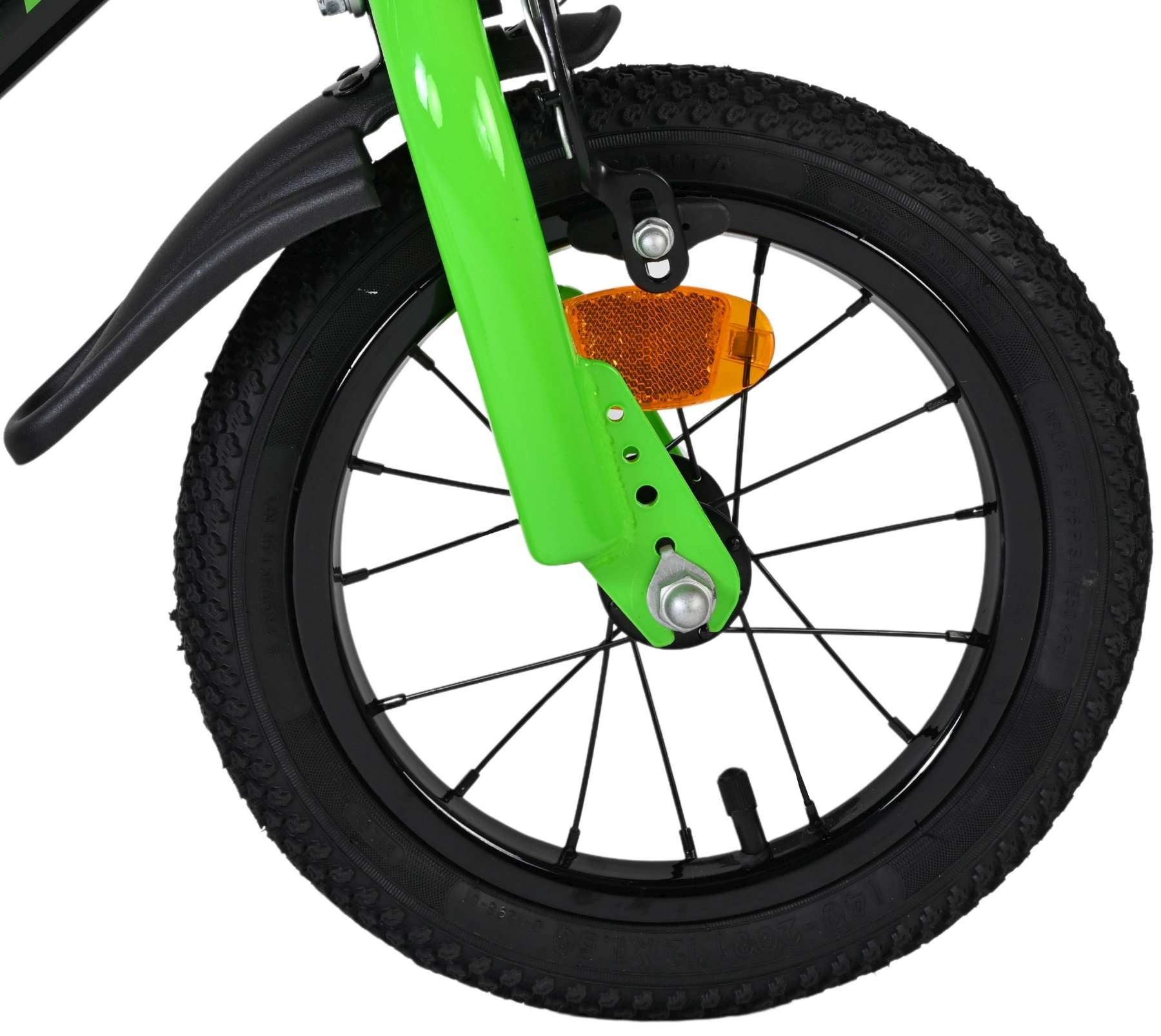 Volare Kinderfahrrad Super GT Jungen 12 Zoll Grün – Handbremse & Rücktritt