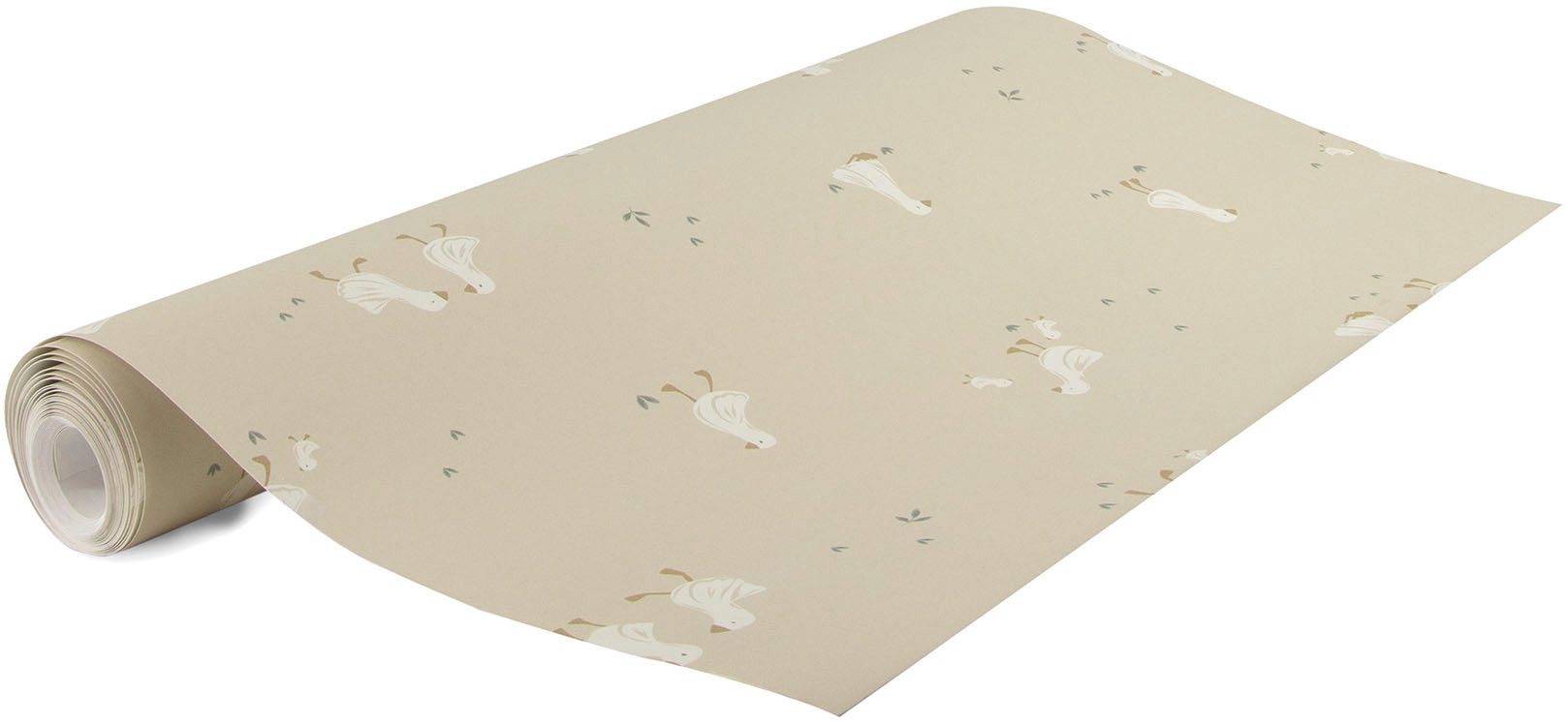 LITTLE DUTCH Vliestapete Little Goose, glatt, animal print, (1 St), Design Tapeten