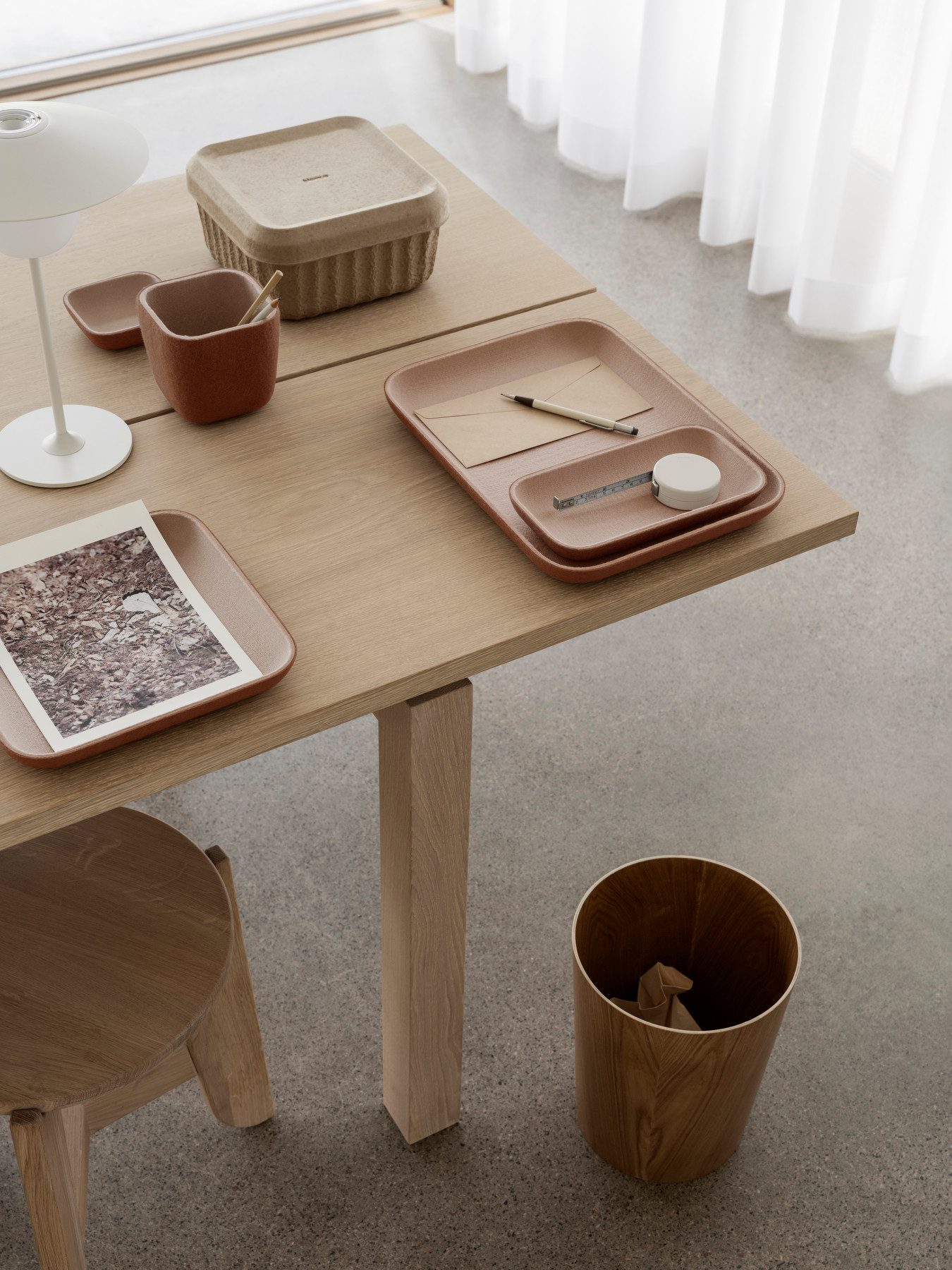 blomus Dekoablage Ablageschale -HERBA- Schale, Schmucktablett: Organizer (1 St), weiches Material, Wärme & Ruhe, Ordnung im Office