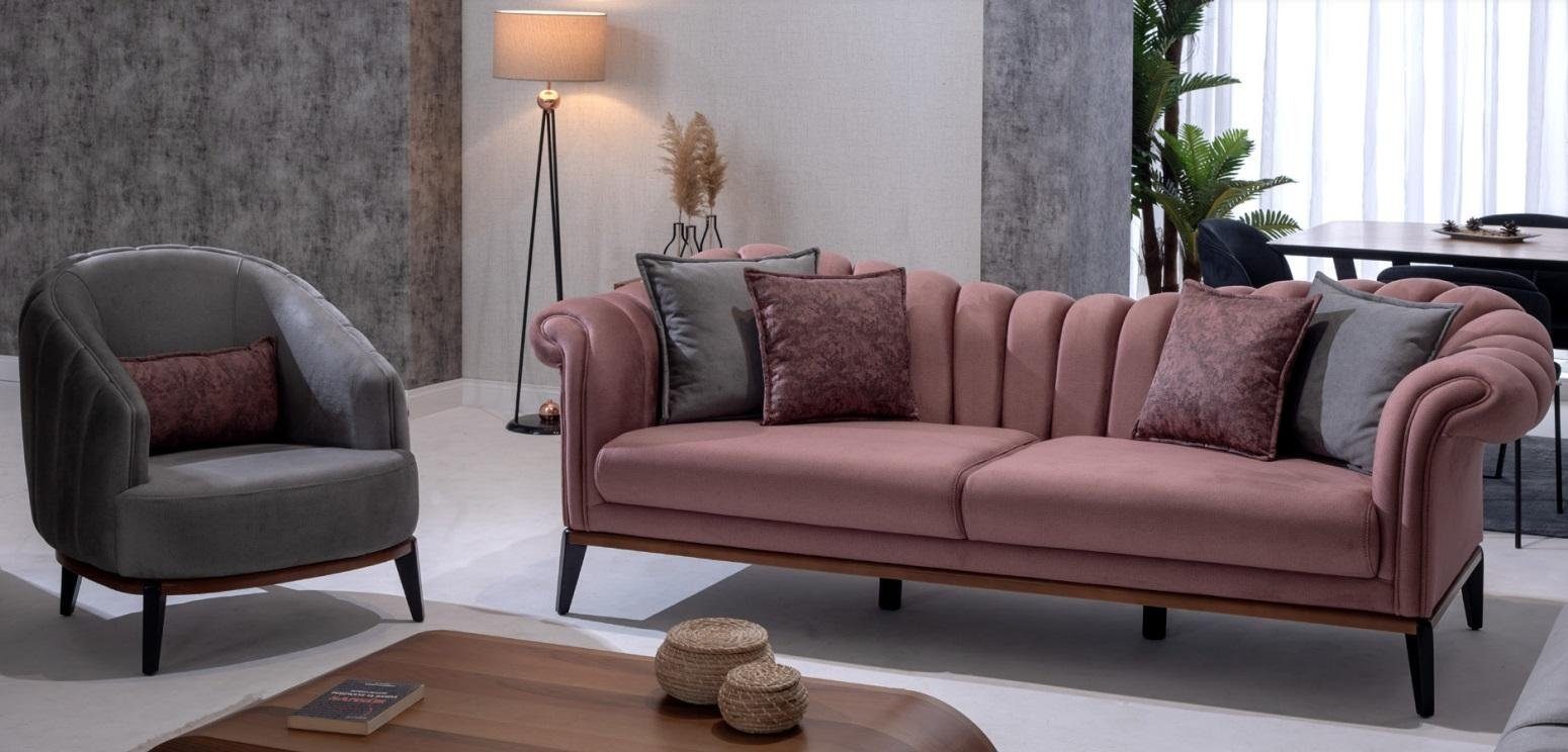 JVmoebel Sofa, Designer Couchen Sofas Garnitur Sofa 3 Sitzer + 1 Sitzer Sofagarnitur