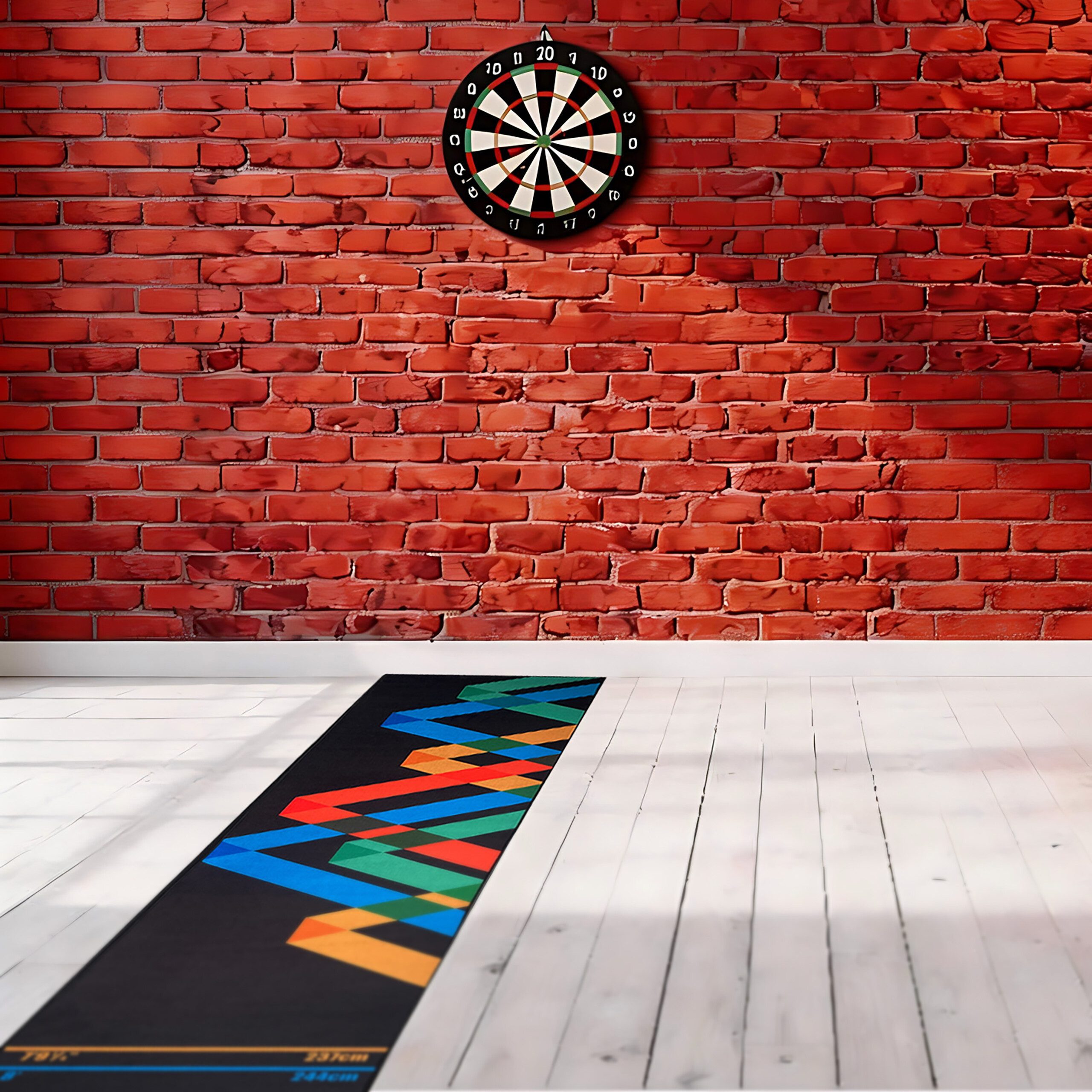 relaxdays Dartmatte Dartteppich mit Abwurfline, 4
