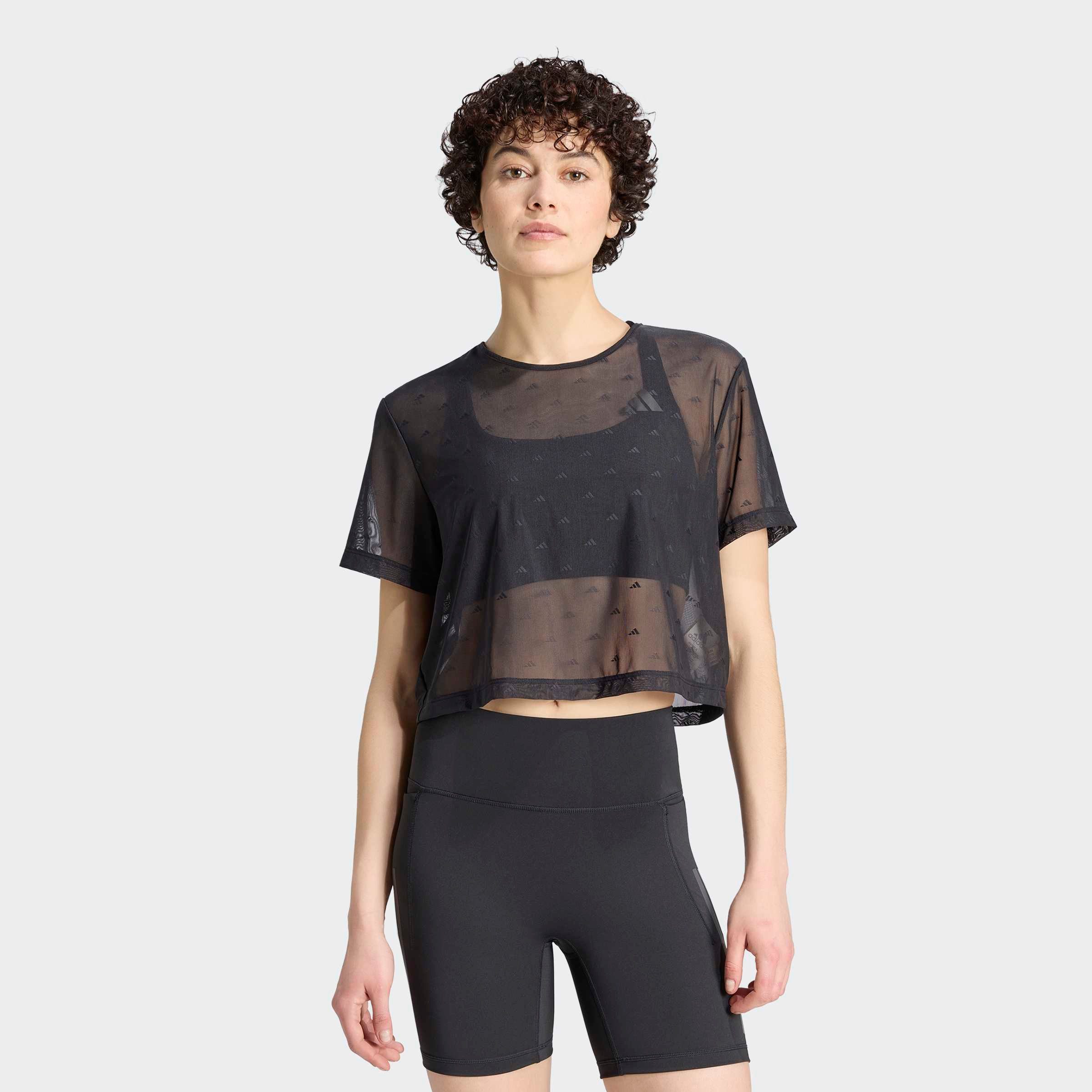 adidas Performance T-Shirt PRIMELIFT ESSENTIALS WORKOUT MESH-, KASTIG GESCHNITTEN