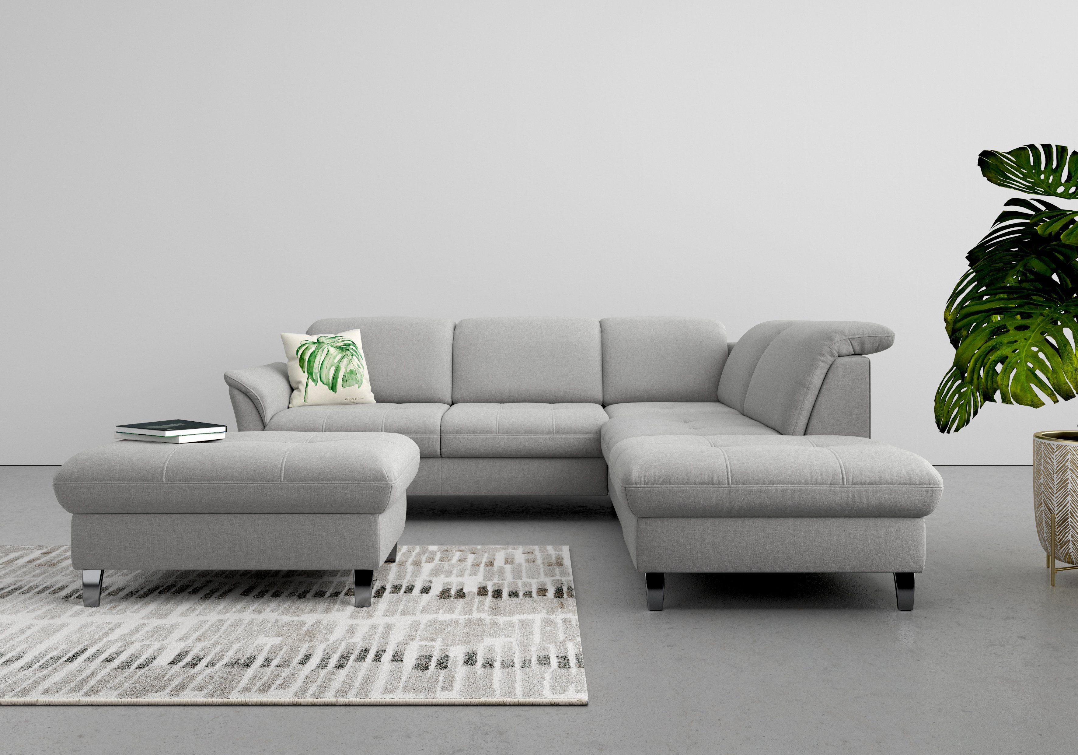 sit&more Ecksofa "Maggiore L-Form" wahlweise mit Kopfteilverstellung, Bettf günstig online kaufen