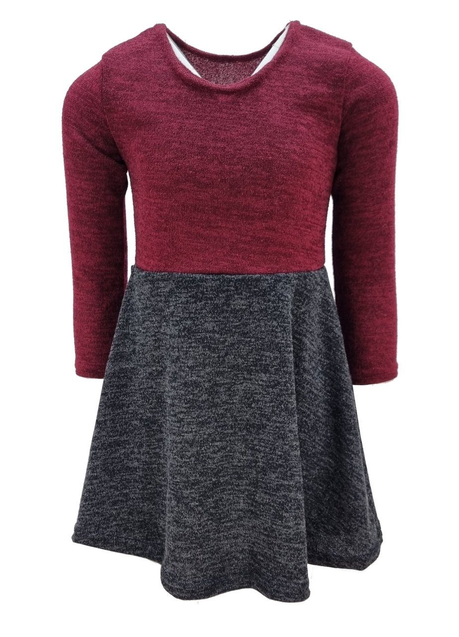 A-Linien-Kleid Mädchen Kleid Strickkleid K38