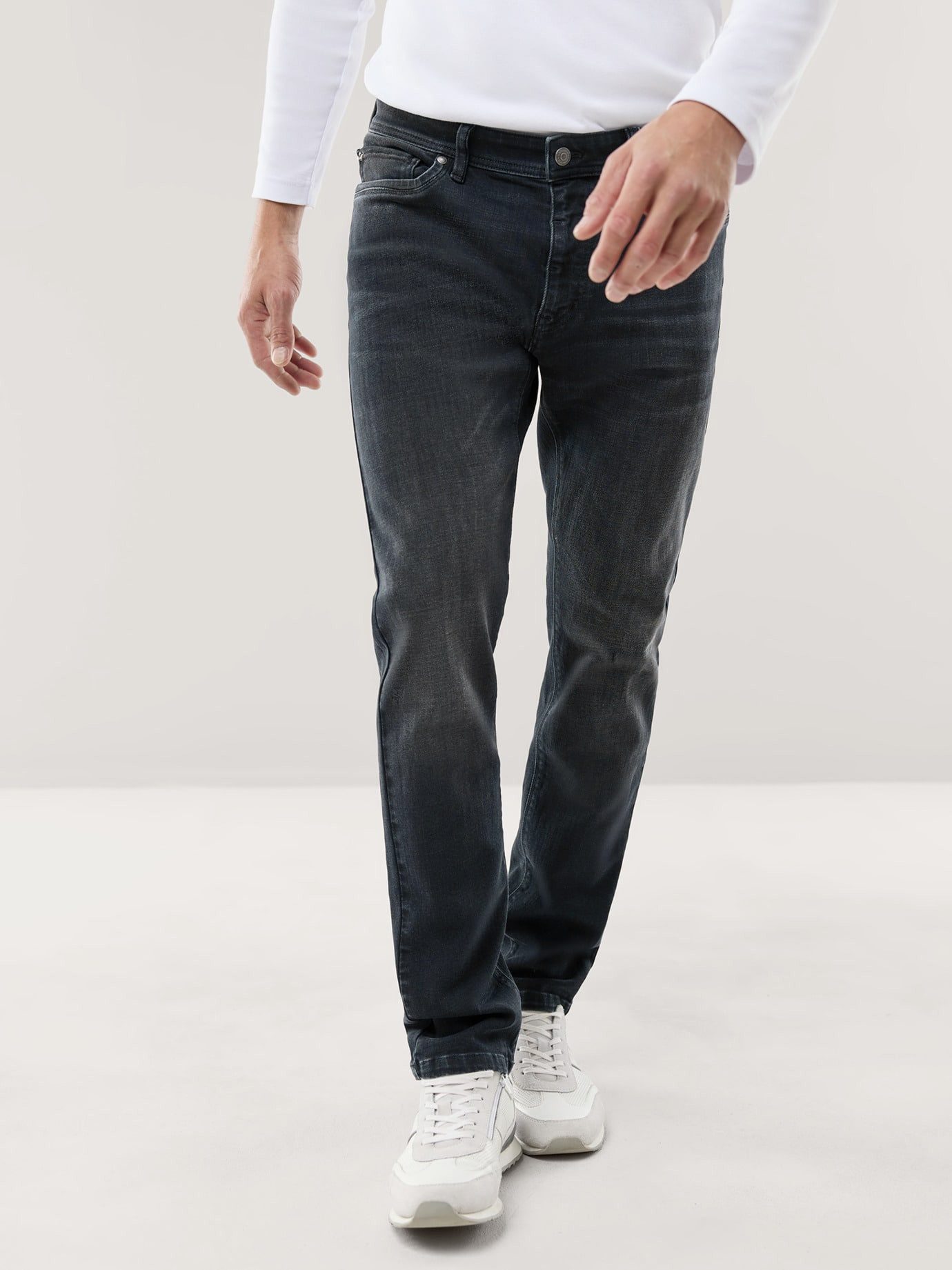 Walbusch Regular-fit-Jeans Herren Sportjeans 2.0 schlanker Modern Fit Bio-Baumwolle Stretch, modern, Kurzgröße