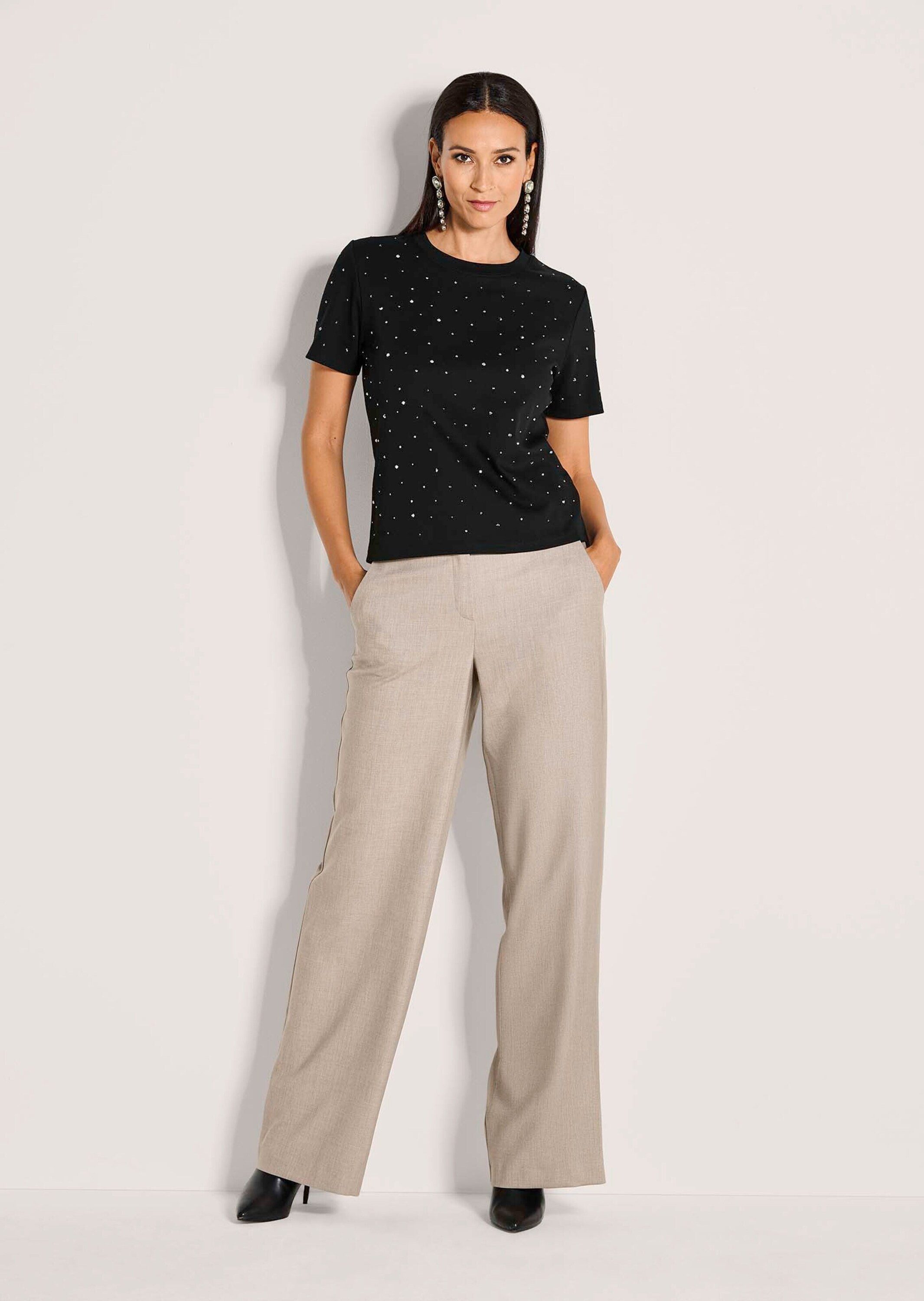 MADELEINE Kurzarmshirt Luxuriöses Shirt mit Strassakzenten Rundhals, funkel günstig online kaufen