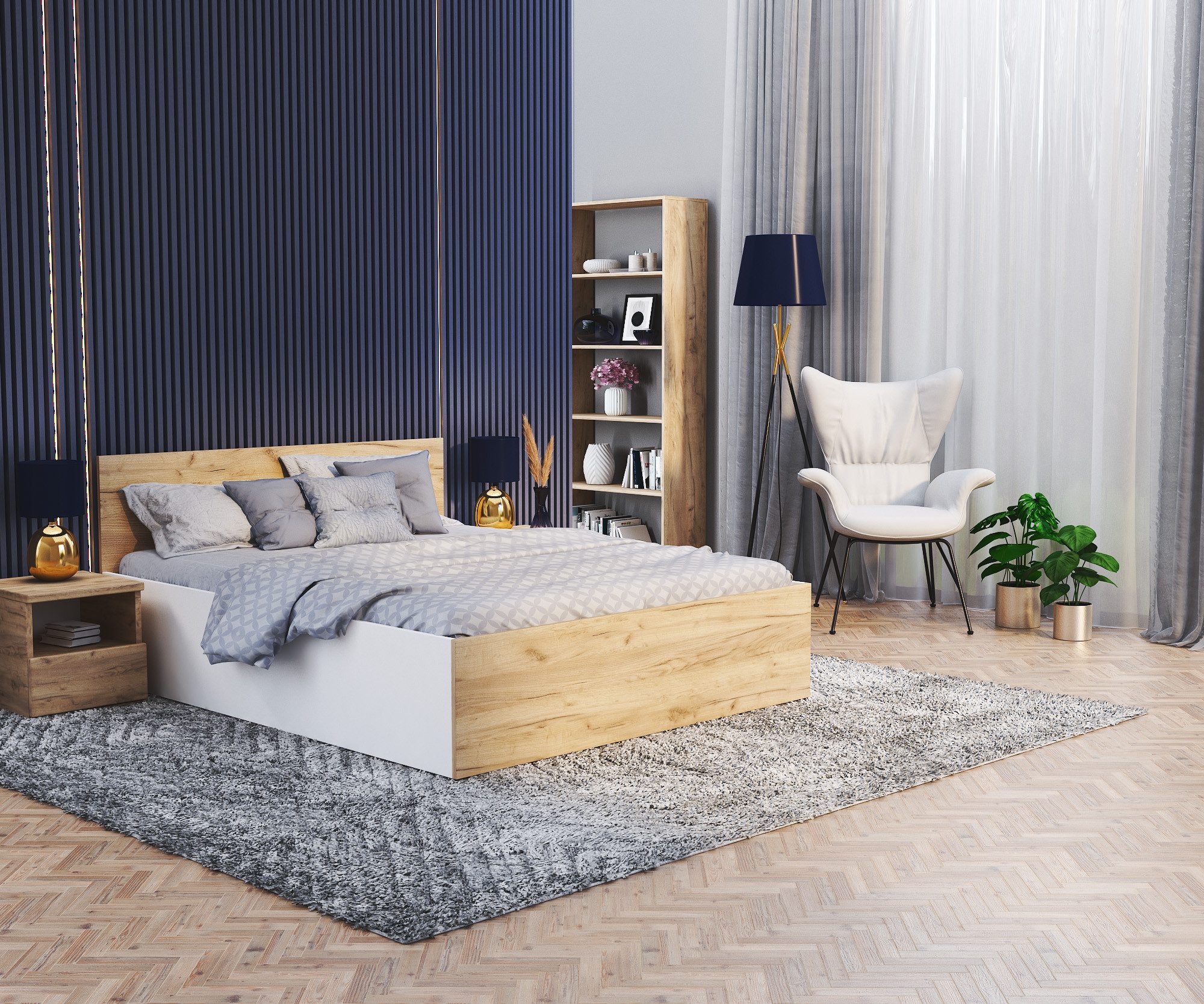 FDM Stauraumbett Bettgestell Bettrahmen Doppelbett 120x200, günstig online kaufen