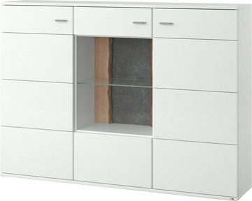 set one by Musterring Highboard TACOMA, Typ 52, Breite 180 cm, mit getönter Glastür