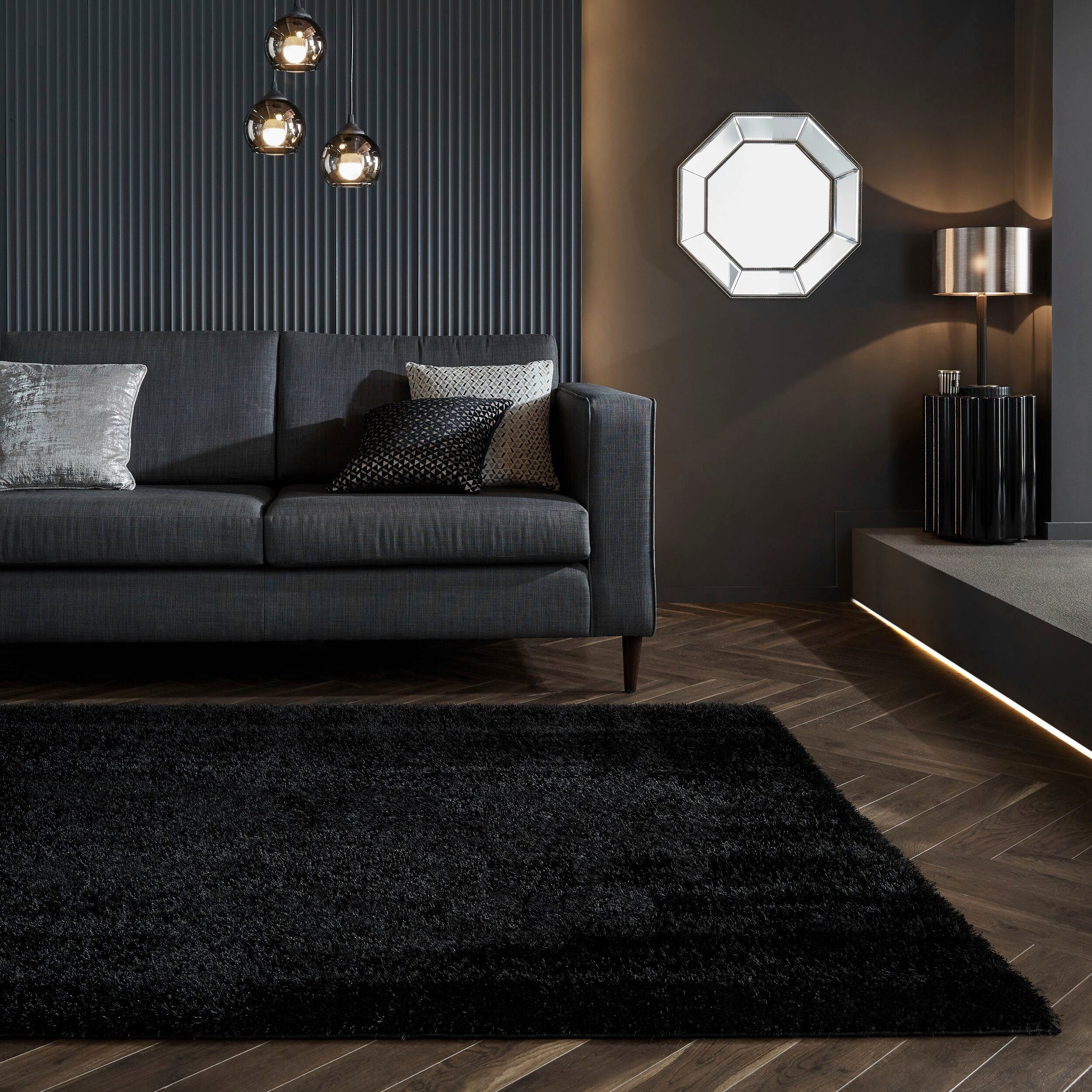 FLAIR RUGS Hochflor-Teppich Velvet, rechteckig, Höhe: günstig online kaufen