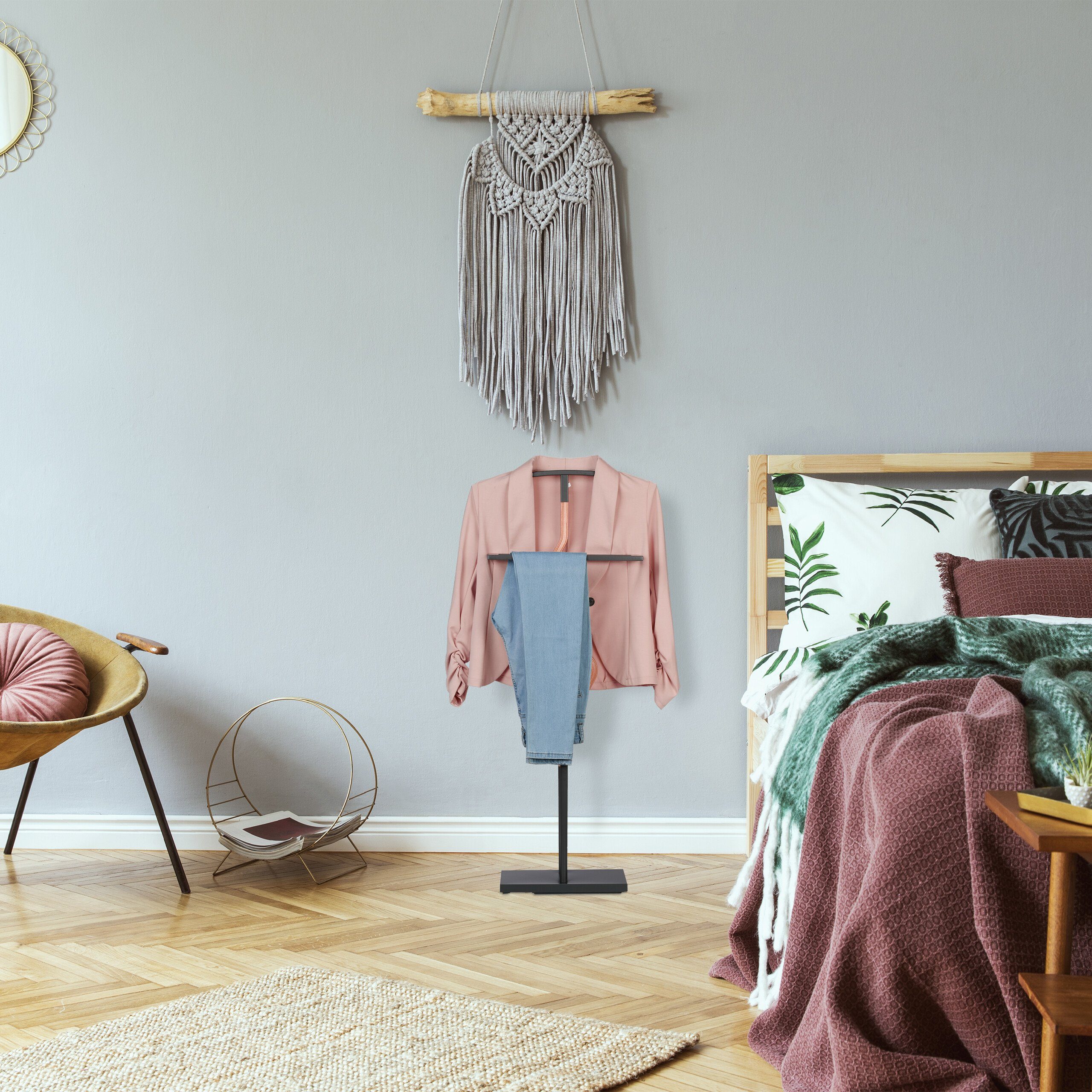 relaxdays Herrendiener Anthrazit