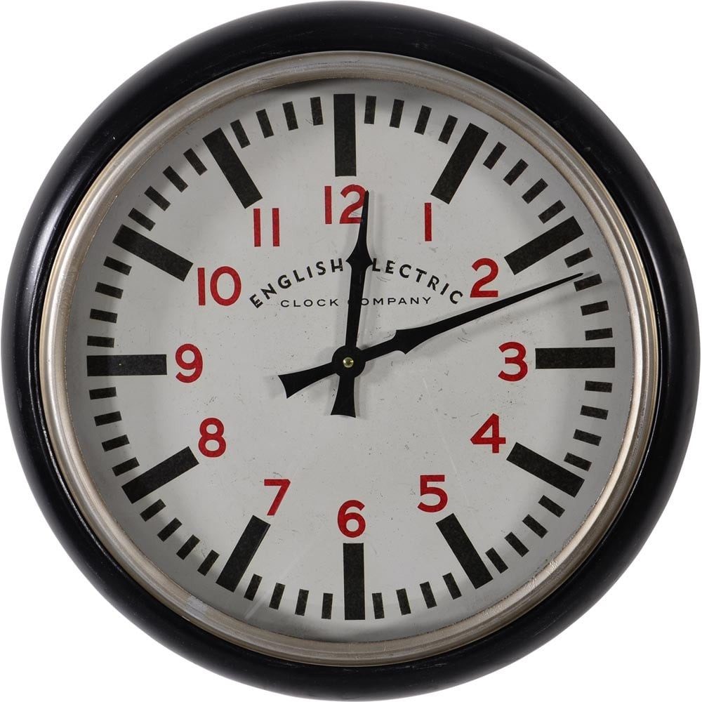 Lesli Living Wanduhr Wanduhr ABERDEEN – große Metall-Uhr Ø51 cm im Retro-Stil