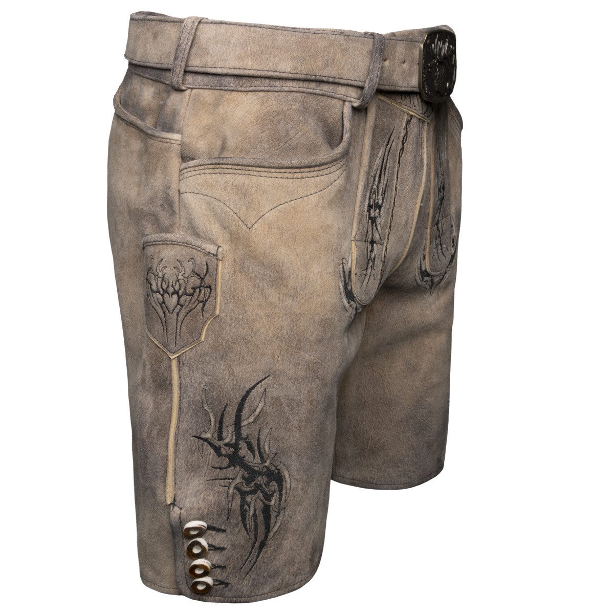 Spieth & Wensky Trachtenlederhose Fulvier Herren (1-tlg) Trachtenlederhose, Trachtenhose, Bayerische Lederhose, Oktoberfest – Bild 3 von 5