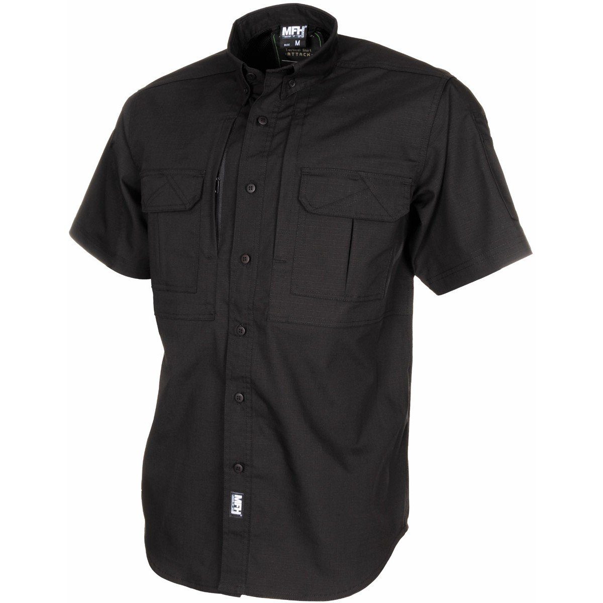MFH Outdoorhemd Hemd Outdoor, kurzarm, schwarz, günstig online kaufen