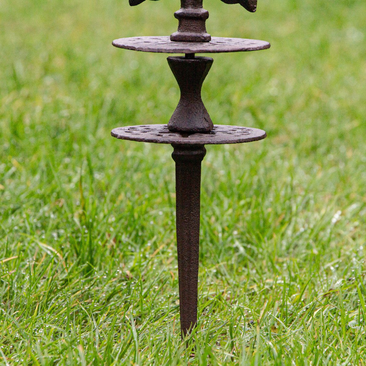 Antikas Schlauchhalterung Schlauchführung, Gusseisen, Gartenschlauch, Eisen, braun