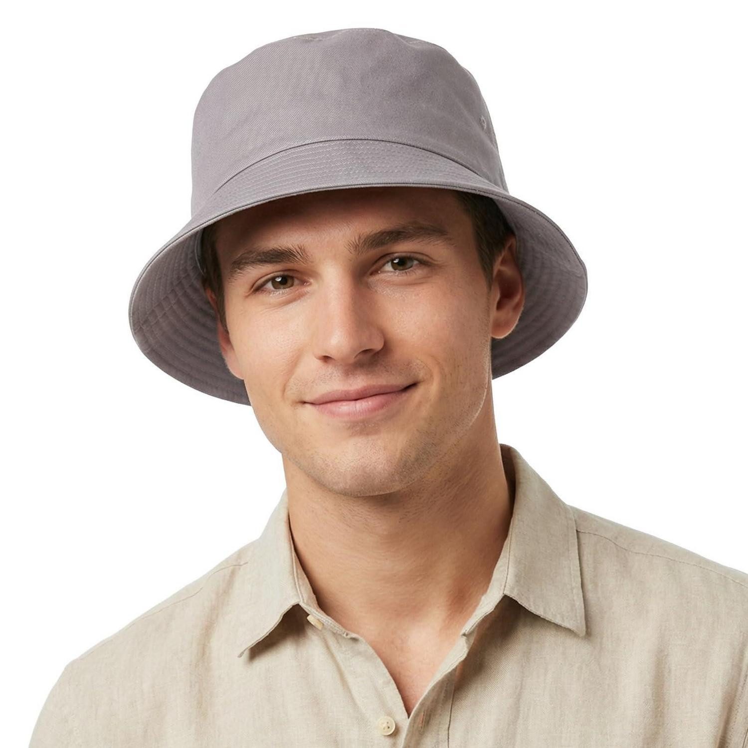 LuxusKollektion Fischerhut Fischerhut Sonnenhut Bucket Hat Unisex Einheitsgröße-M Hellgrau