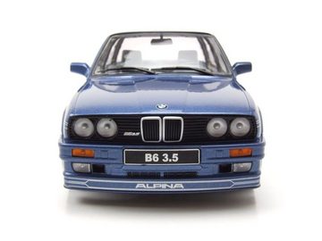 KK Scale Modellauto BMW Alpina B6 3.5 E30 1988 blau metallic Modellauto 1:18 KK Scale, Maßstab 1:18