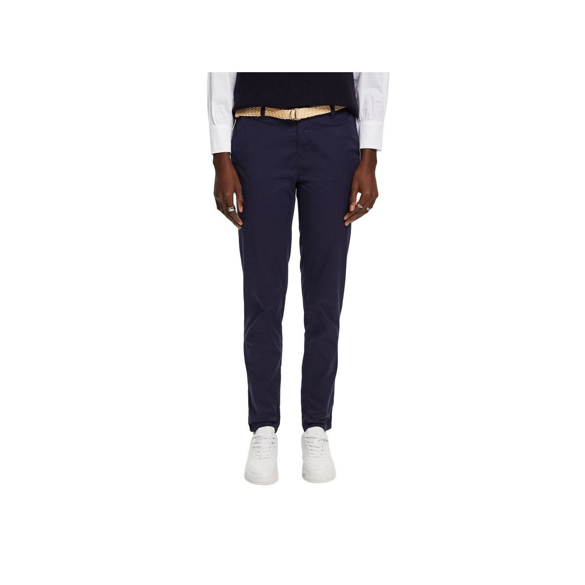 Esprit Chinos marineblau regular (1-tlg., pflegeleicht)