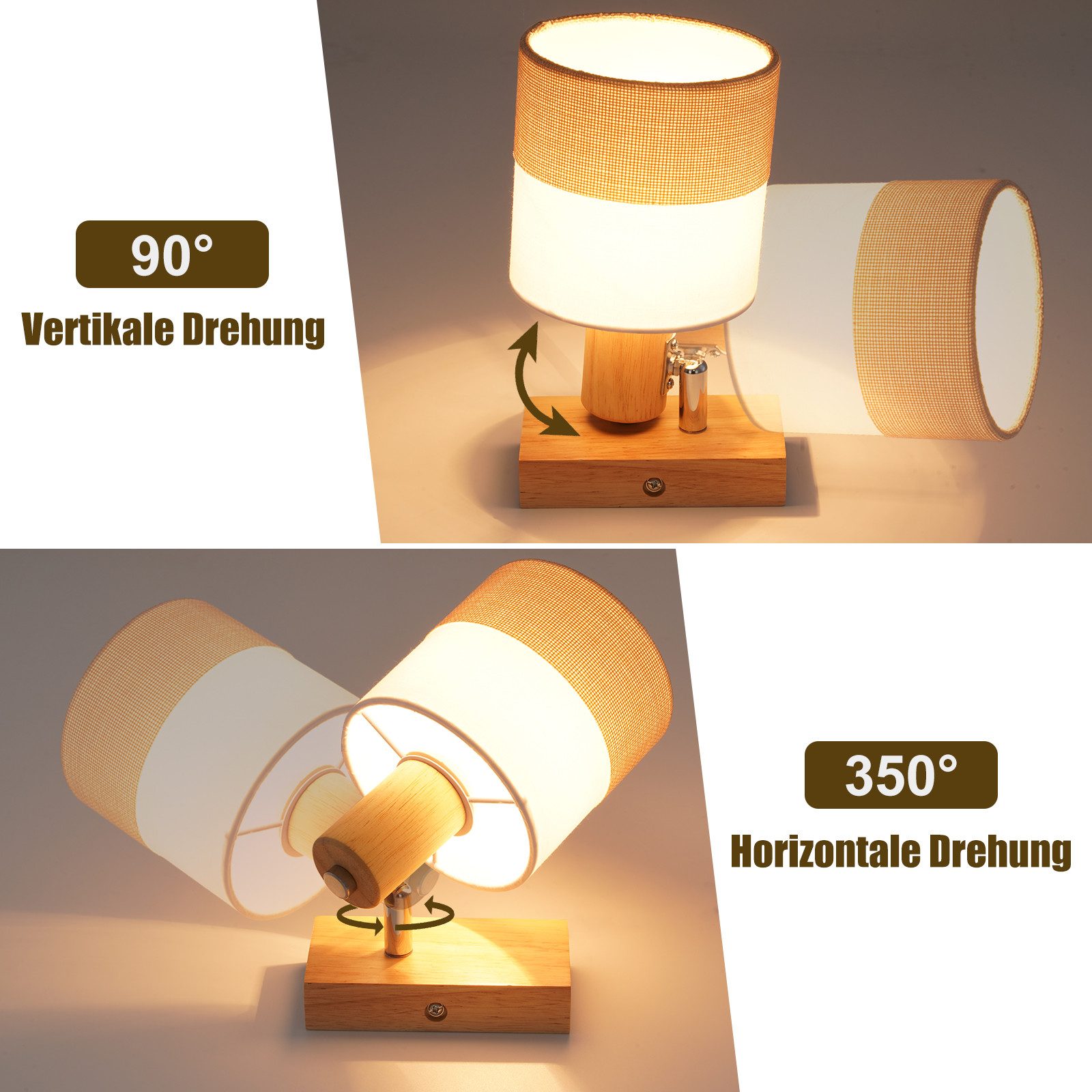 Nettlife Deckenstrahler Flur Holz 1/2/3/4 Flammig günstig online kaufen