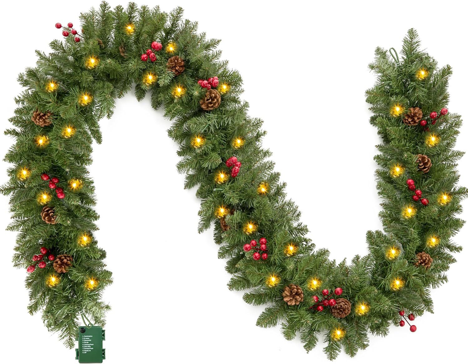 Joiedomi Girlanden Joiedomi Weihnachtsgirlande, 2,7 m LED