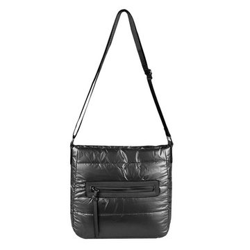 ITALYSHOP24 Schultertasche Damen Nylon Tasche CrossOver, als Handtasche, Umhängetasche, Shopper tragbar