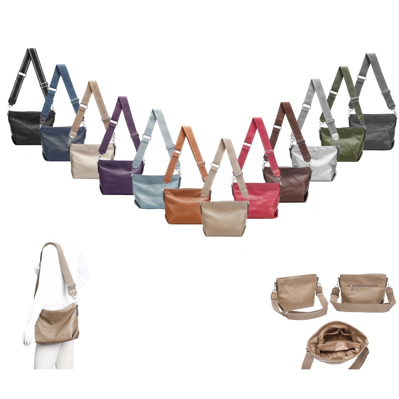 ITALYSHOP24 Schultertasche Damen Tasche Shopper CrossBody günstig online kaufen