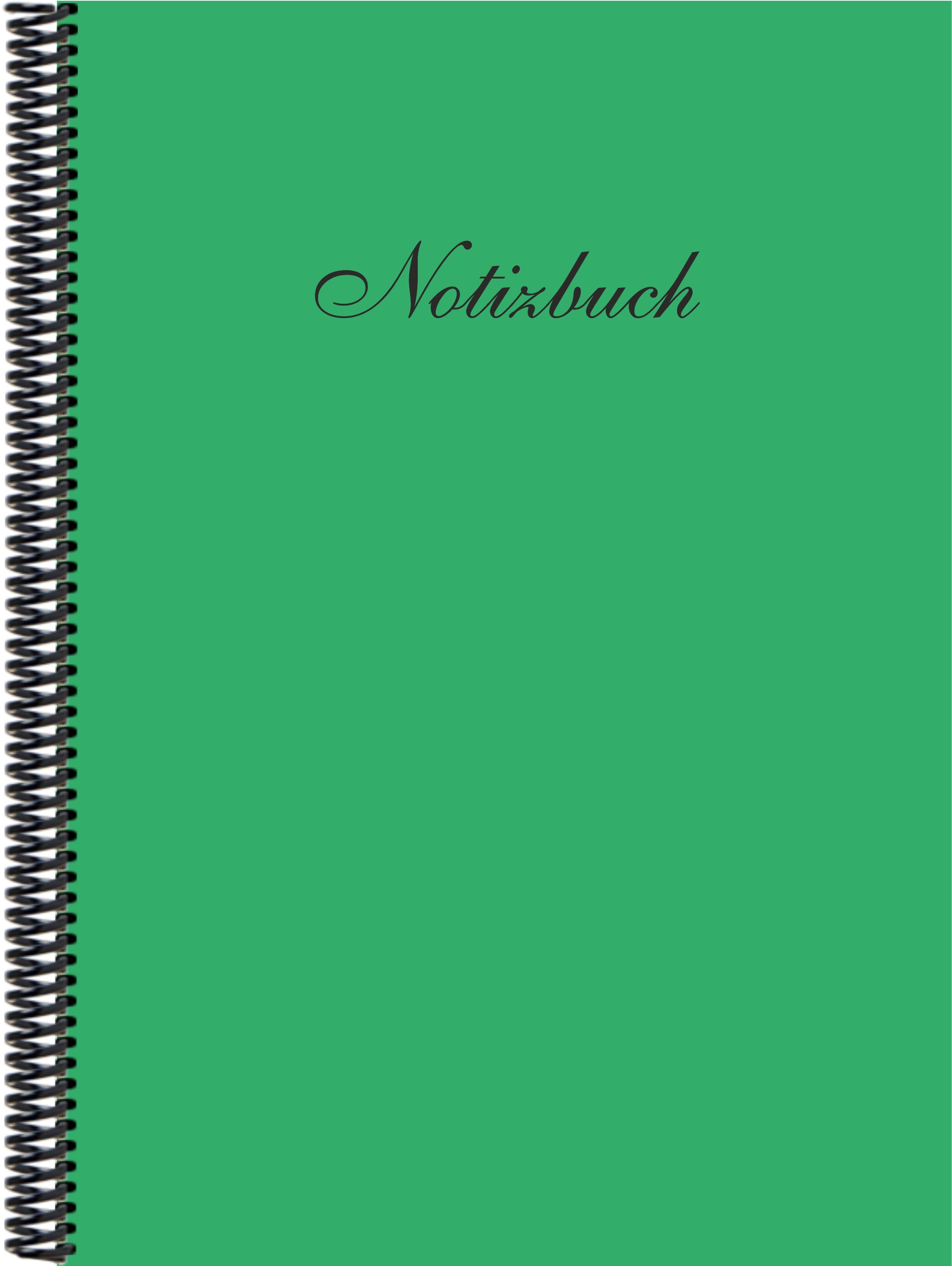 E&Z Verlag Gmbh Notizbuch Notizbuch DINA4 kariert, in der Trendfarbe  smaragdgrün