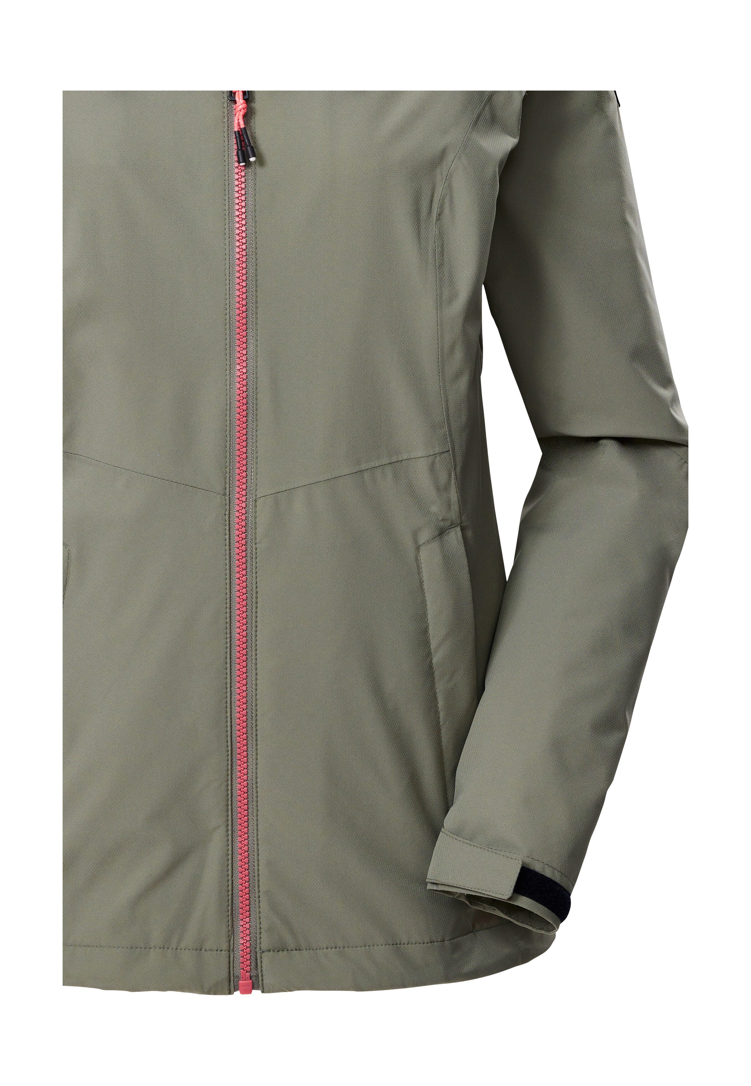 Killtec Outdoorjacke Damen Regenjacke OOKS 1 Leichte, wasser- und winddichte Jacke, atmungsaktiv, abnehmbare Kapuze