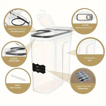 RefinedFlare Aufbewahrungsdose 4er-Pack Müsliaufbewahrungsbehälter-Set, BPA-freie Kunststoffbehälter mit luftdichtem