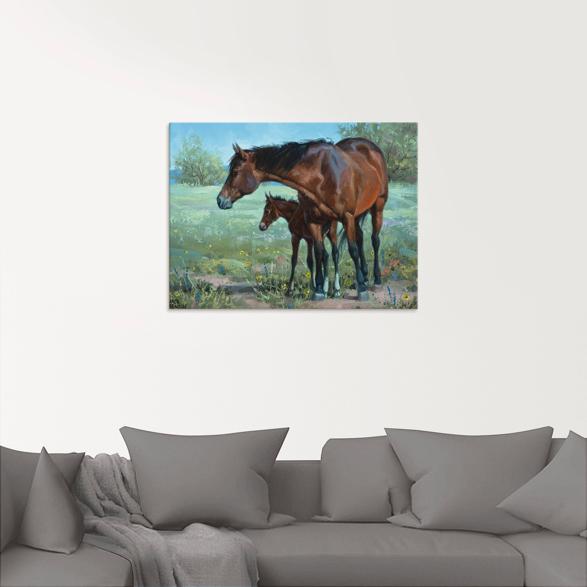 Artland Glasbild »Wachsames Auge«, Haustiere (1 Stück)-HomeTrends