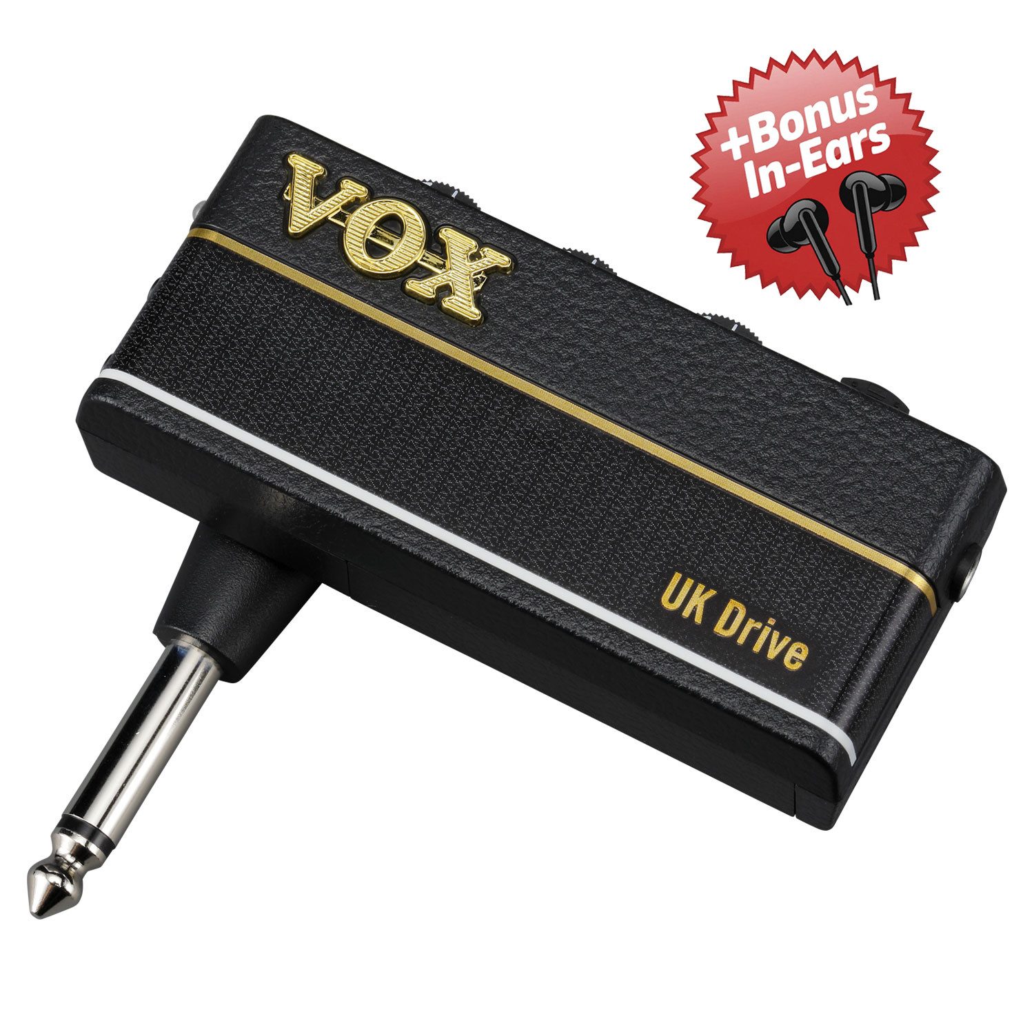 VOX-AMPS Vox Kopfhörer-Verstärker für Gitarre amPlug 3 UK Drive + Bonus In-Ear Verstärker (Anzahl Kanäle: 2, Gitarre)