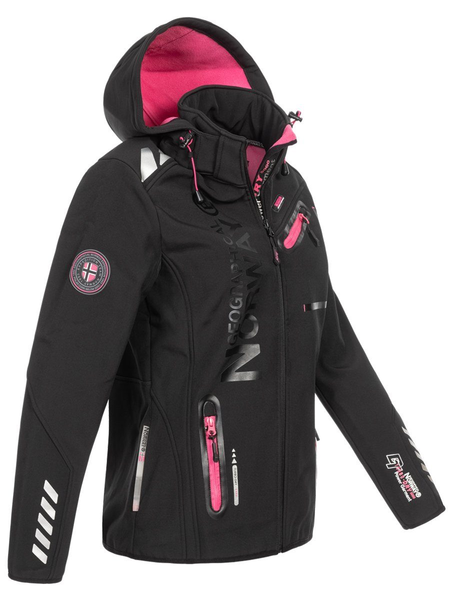 Geographical Norway Softshelljacke Damen Übergangsjacke Softshell Jacke Outdoor Regenjacke Herbst Winter