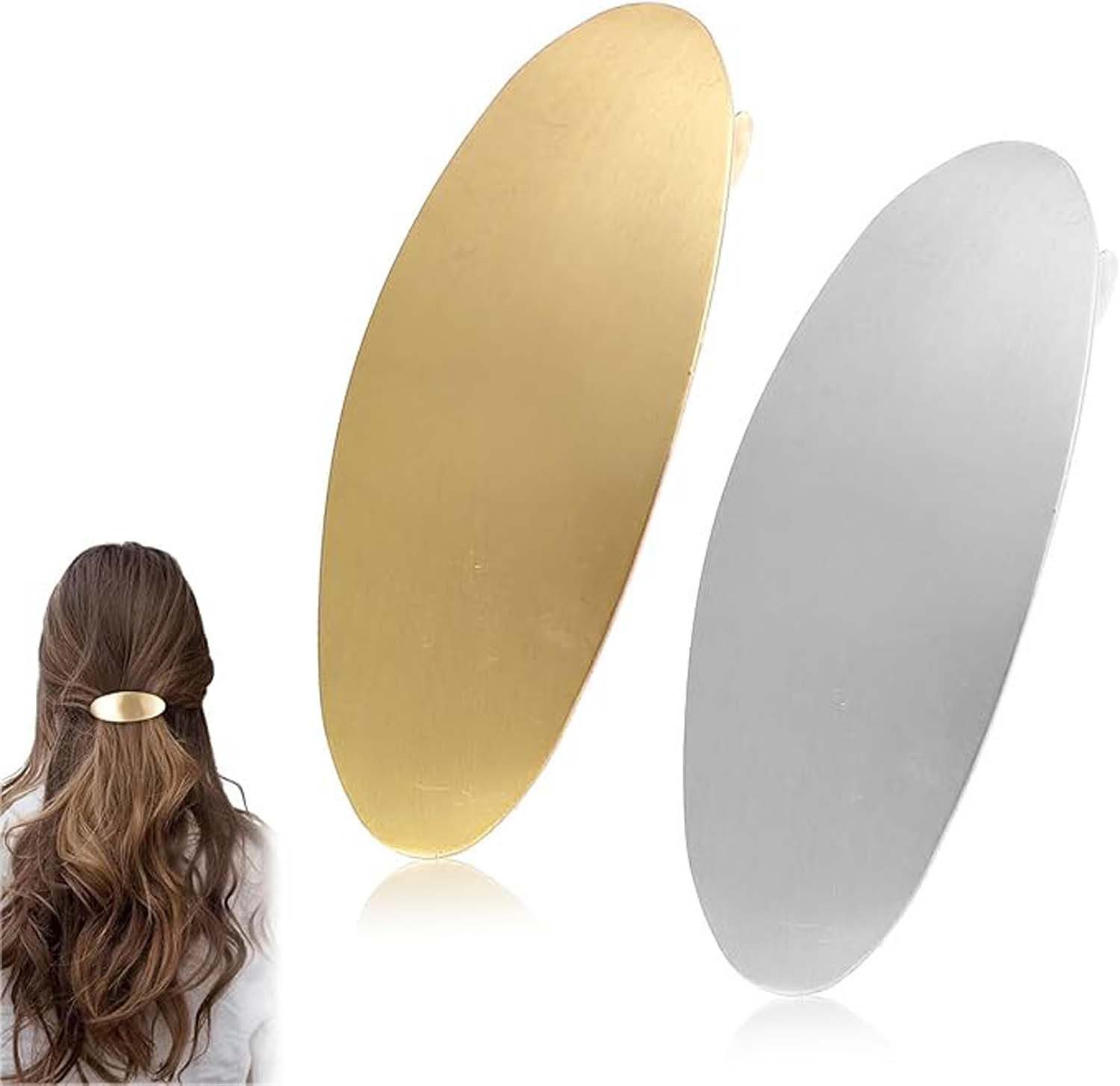 Zaewry Haarspange Vintage Metall Große Haarklammer Französische Hochzeit, 2-tlg.