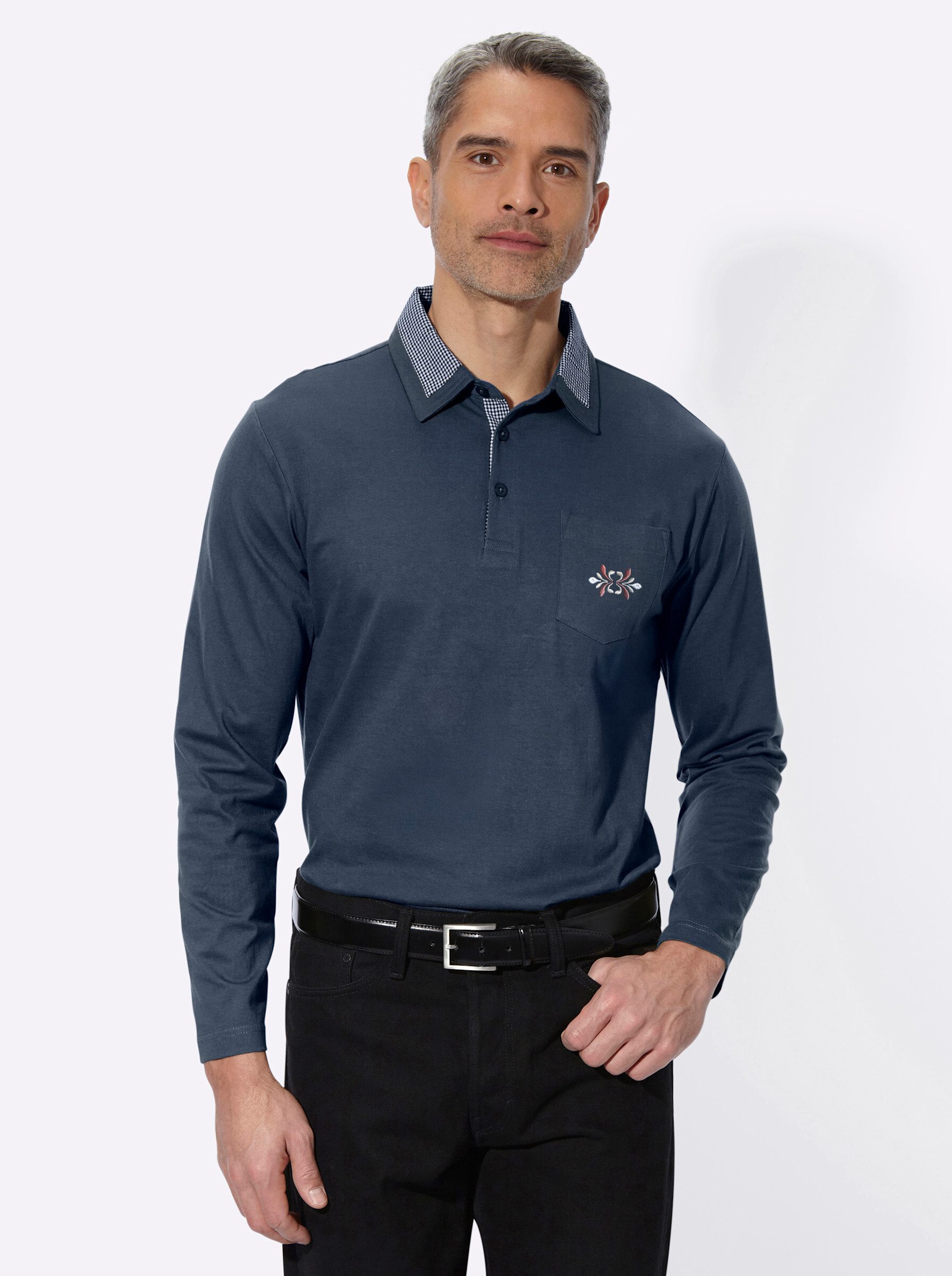 Sieh an! T-Shirt Langarm-Poloshirt Langarm