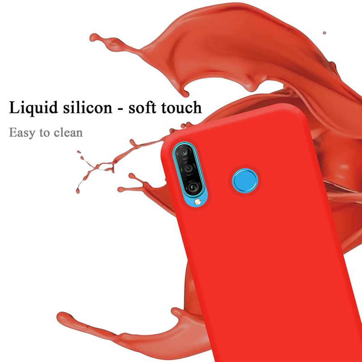 Cadorabo Handyhülle für Huawei P30 LITE Hülle Huawei P30 LITE, Flexible Hülle TPU Silikon Schutzhülle Back Cover Case