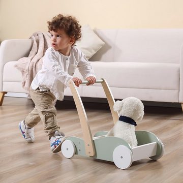 LeNoSa Lauflernwagen PolarB Holz Lauflernhilfe • Baby Walker Mint