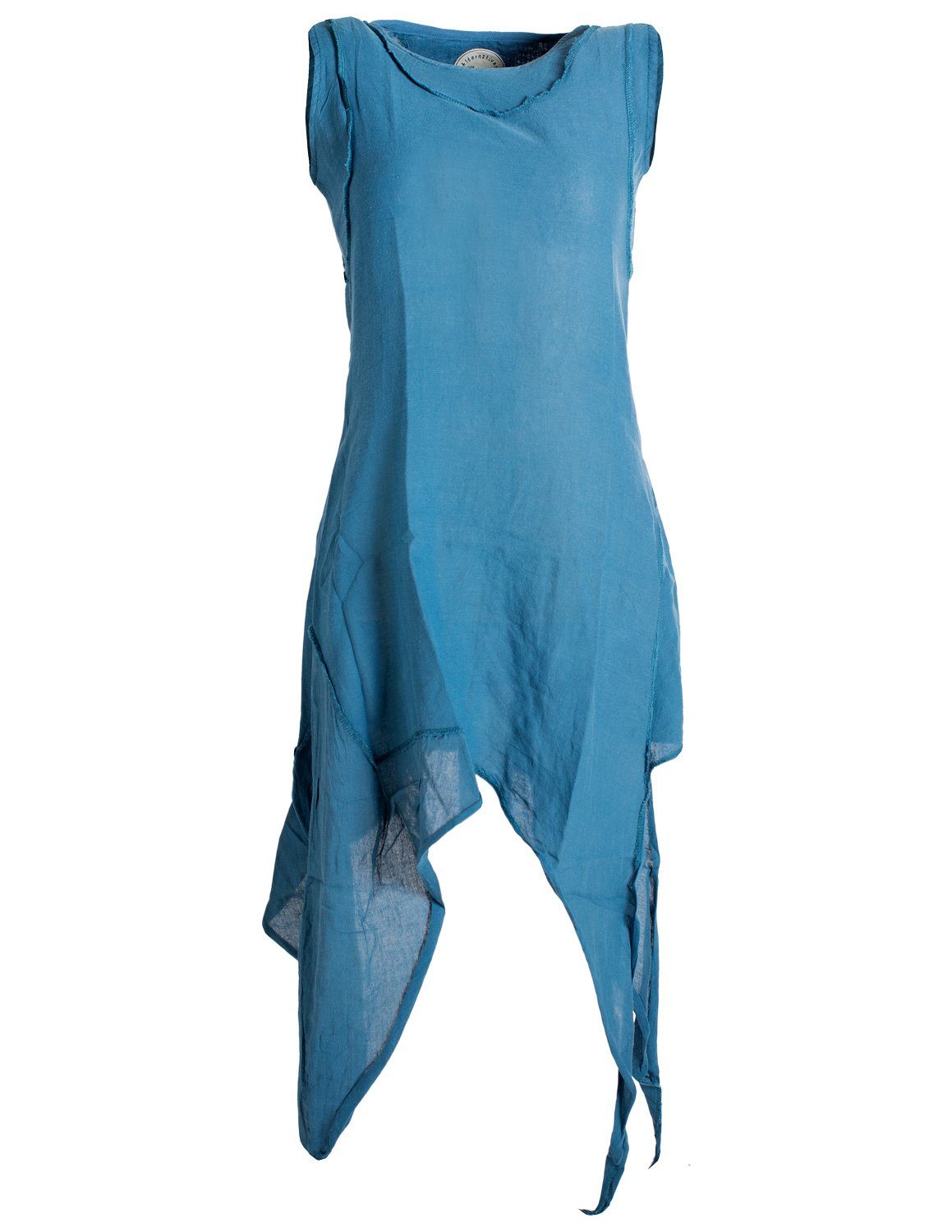 Zipfelkleid Asymmetrisches armloses Lagenlook Zipfelkleid